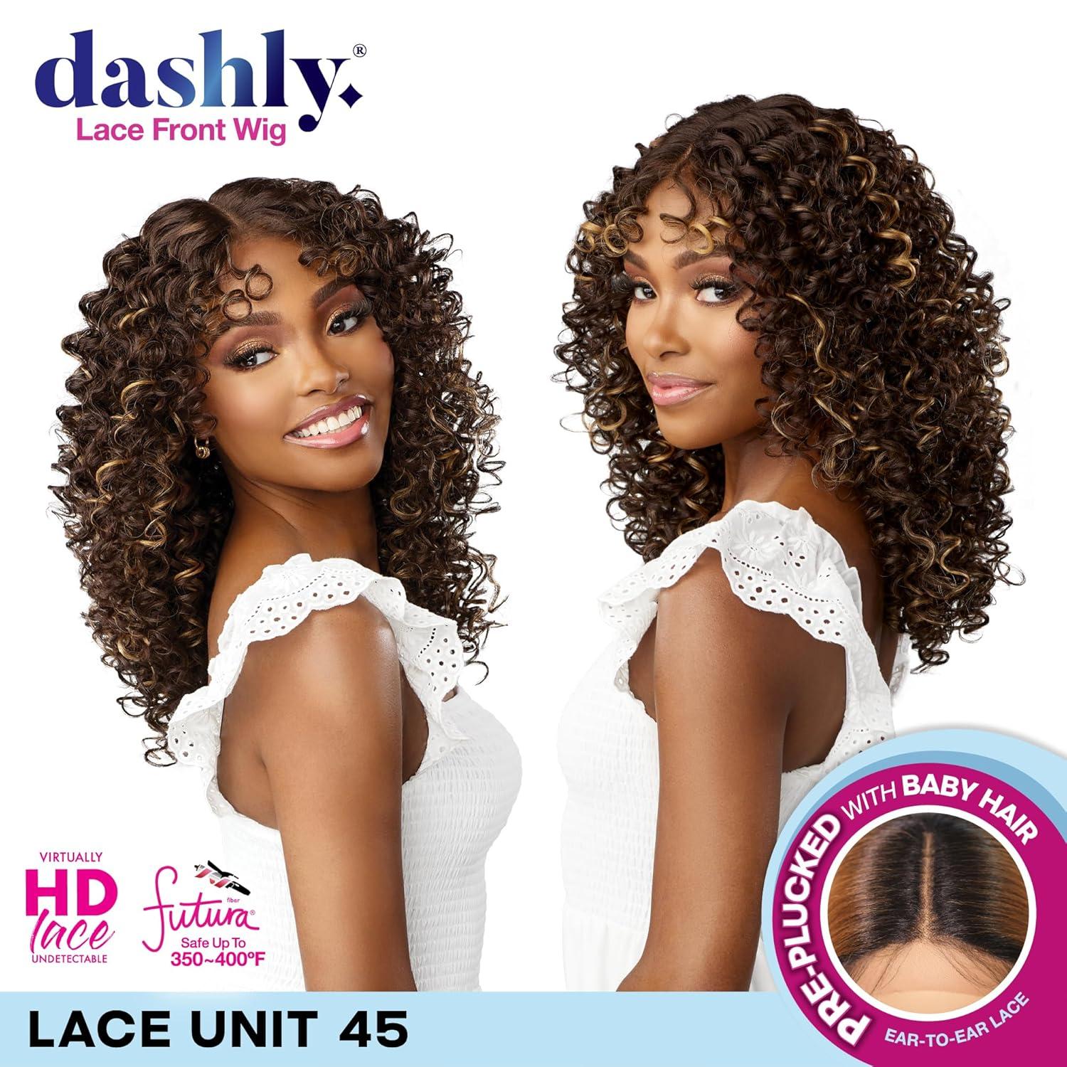 imageSensationnel Dashly Lace Front Wig Unit 45 Hand Tied Laceparting Ear to Ear Synthetic 1 JETBLACKCH27