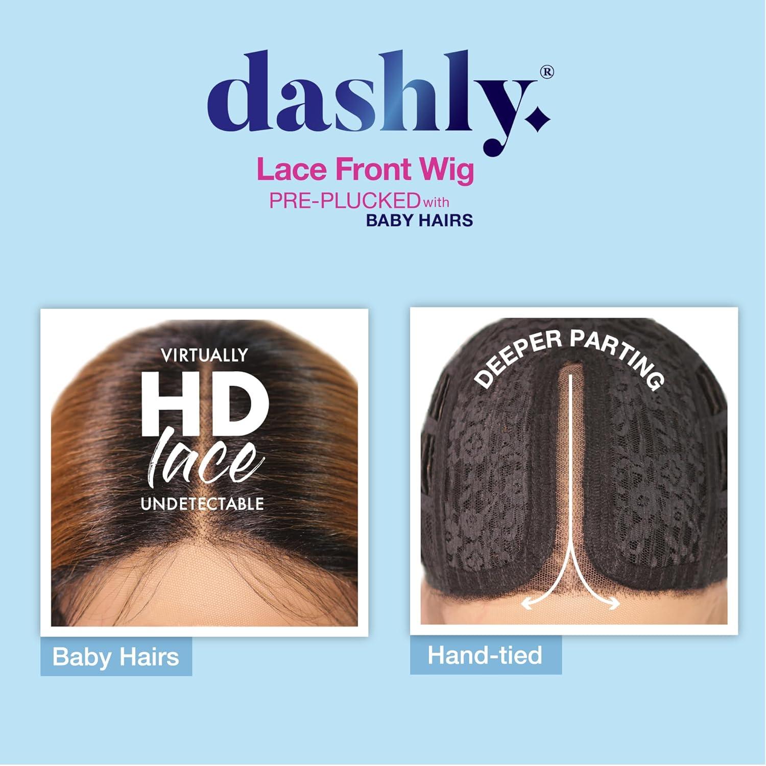imageSensationnel Dashly Lace Front Wig Unit 48 Hand Tied Laceparting Ear to Ear Synthetic 1 JETBLACKBALAYAGEPLATINUM