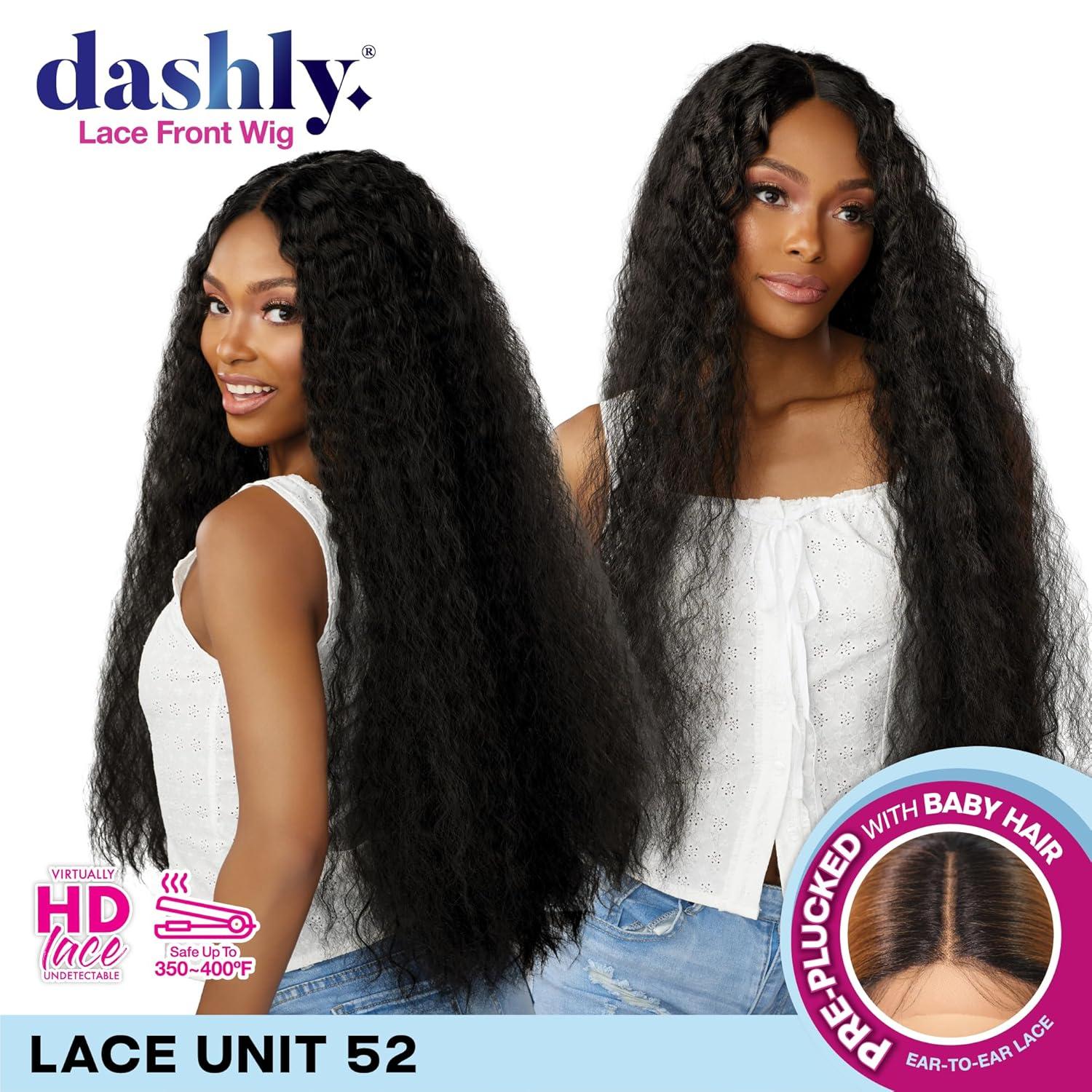imageSensationnel Dashly Lace Front Wig Unit 52 Hand Tied Laceparting Ear to Ear Synthetic 1 JETBLACK1 JETBLACK