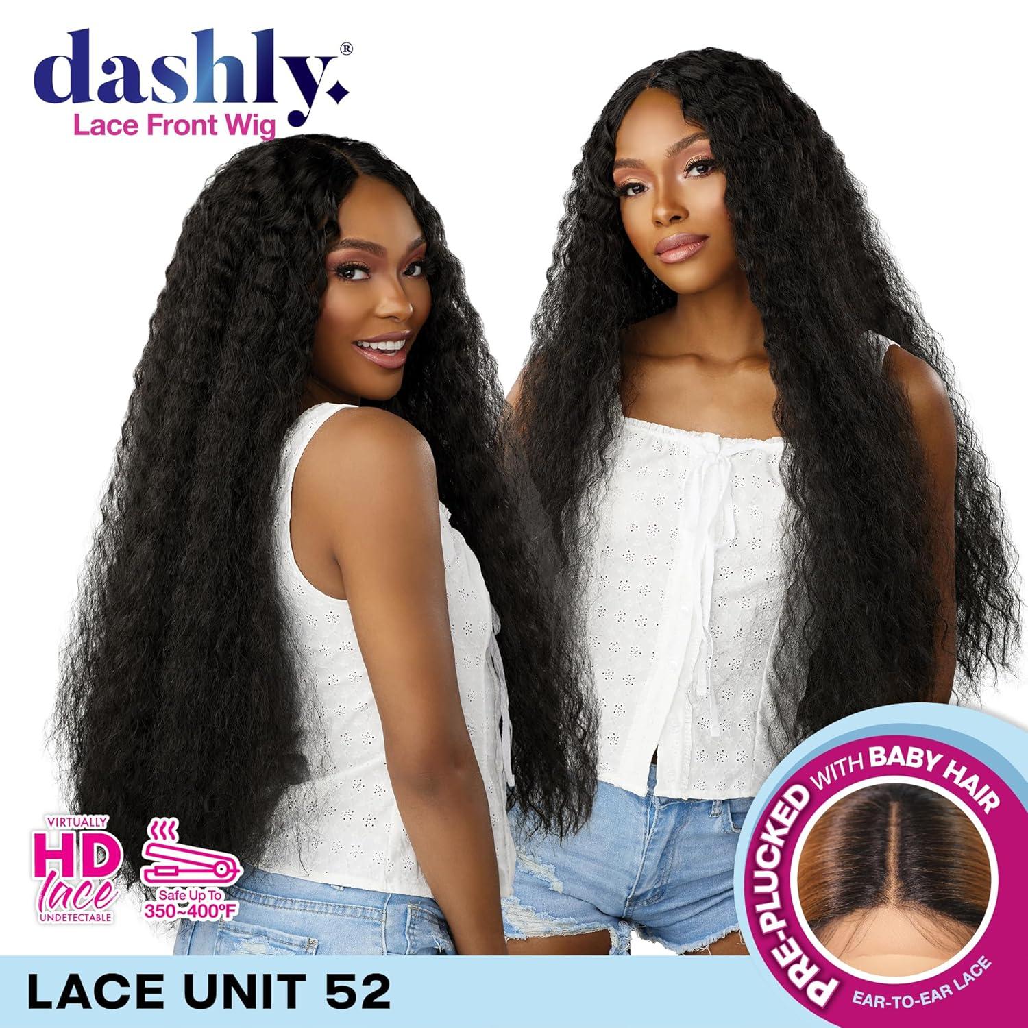 imageSensationnel Dashly Lace Front Wig Unit 52 Hand Tied Laceparting Ear to Ear Synthetic 1 JETBLACK1B OFFBLACK