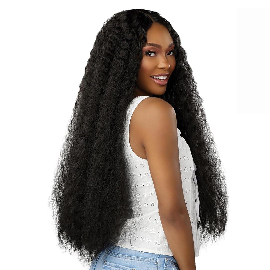 imageSensationnel Dashly Lace Front Wig Unit 52 Hand Tied Laceparting Ear to Ear Synthetic 1 JETBLACKF1B27