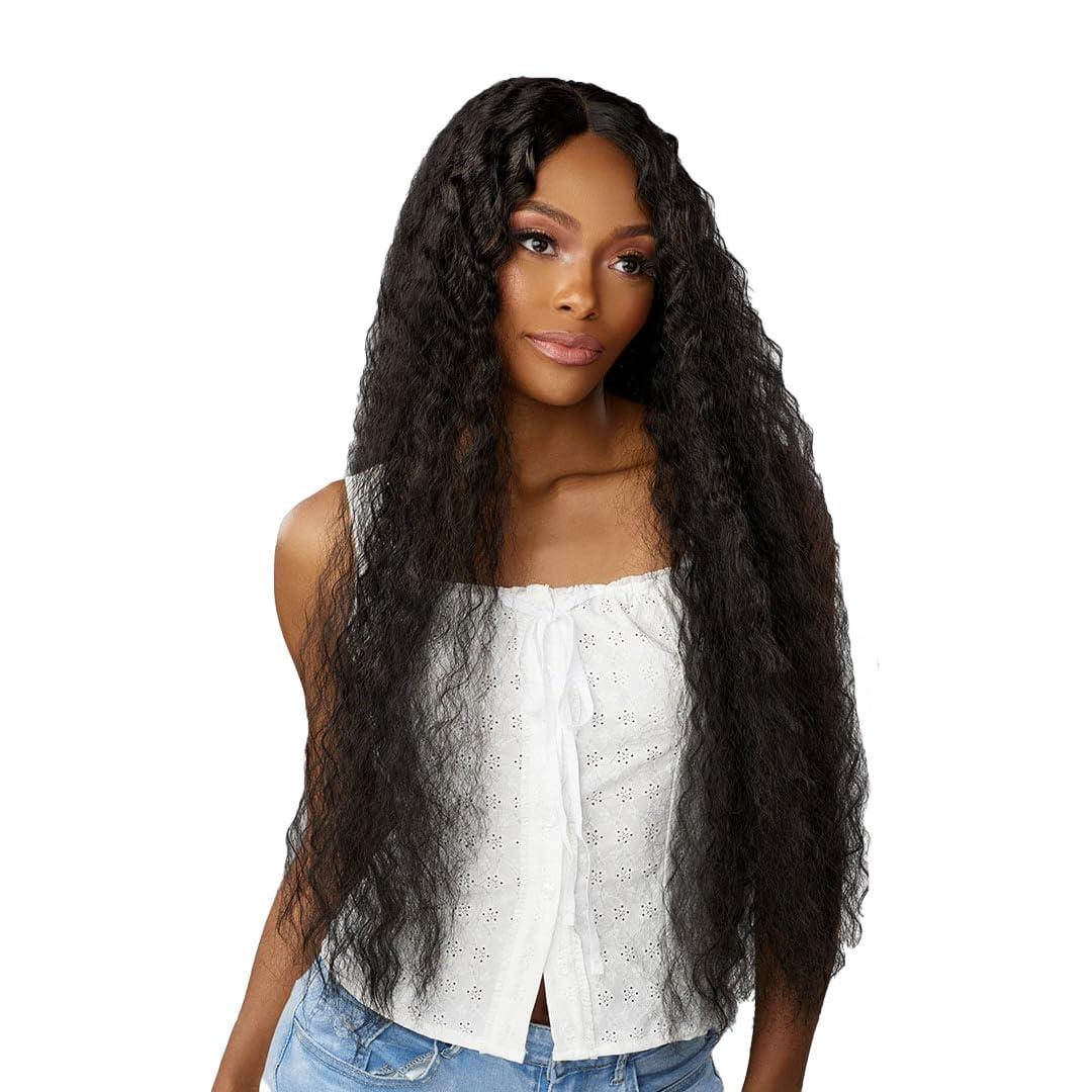 imageSensationnel Dashly Lace Front Wig Unit 52 Hand Tied Laceparting Ear to Ear Synthetic 1 JETBLACKF1B30