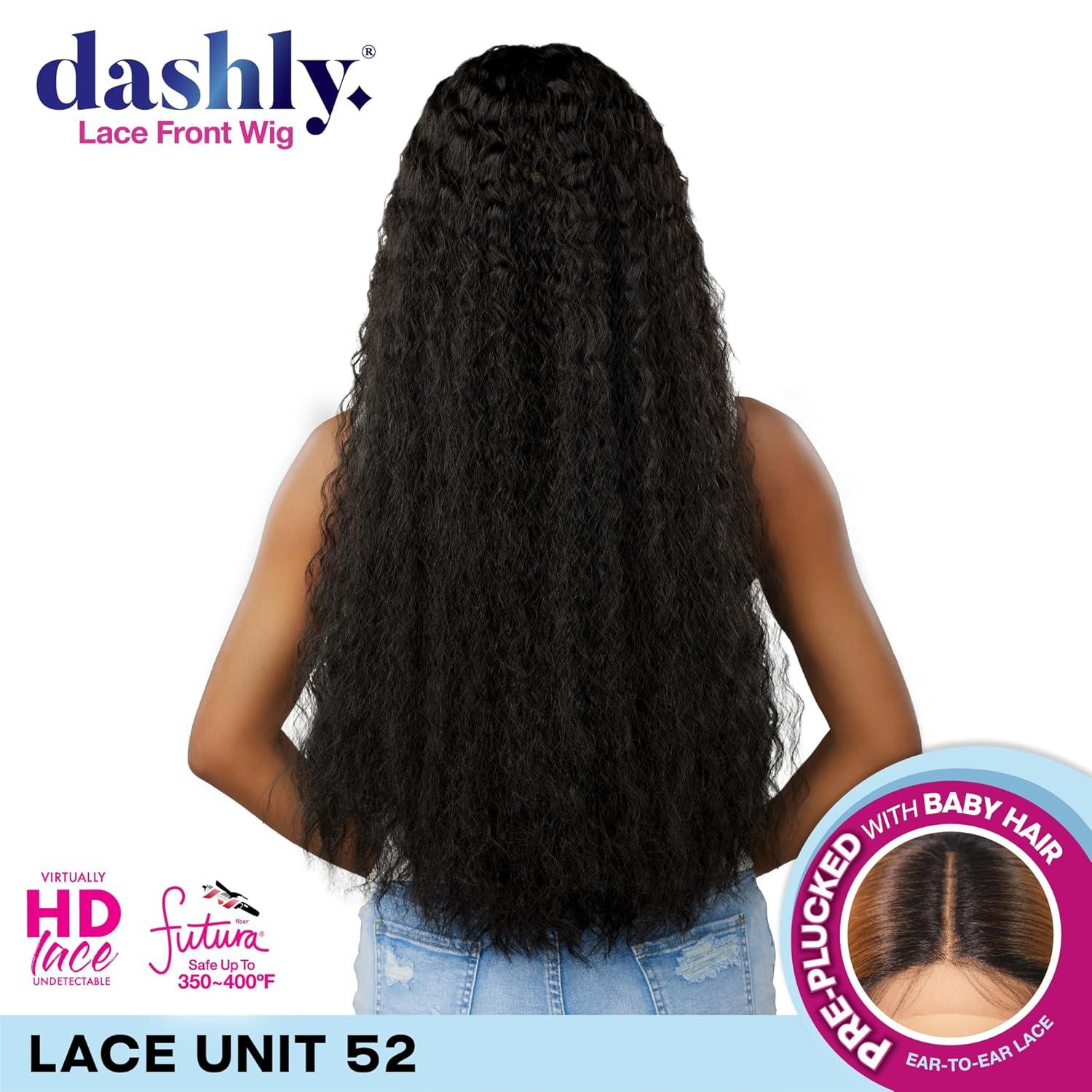 imageSensationnel Dashly Lace Front Wig Unit 52 Hand Tied Laceparting Ear to Ear Synthetic 1 JETBLACKF1B350