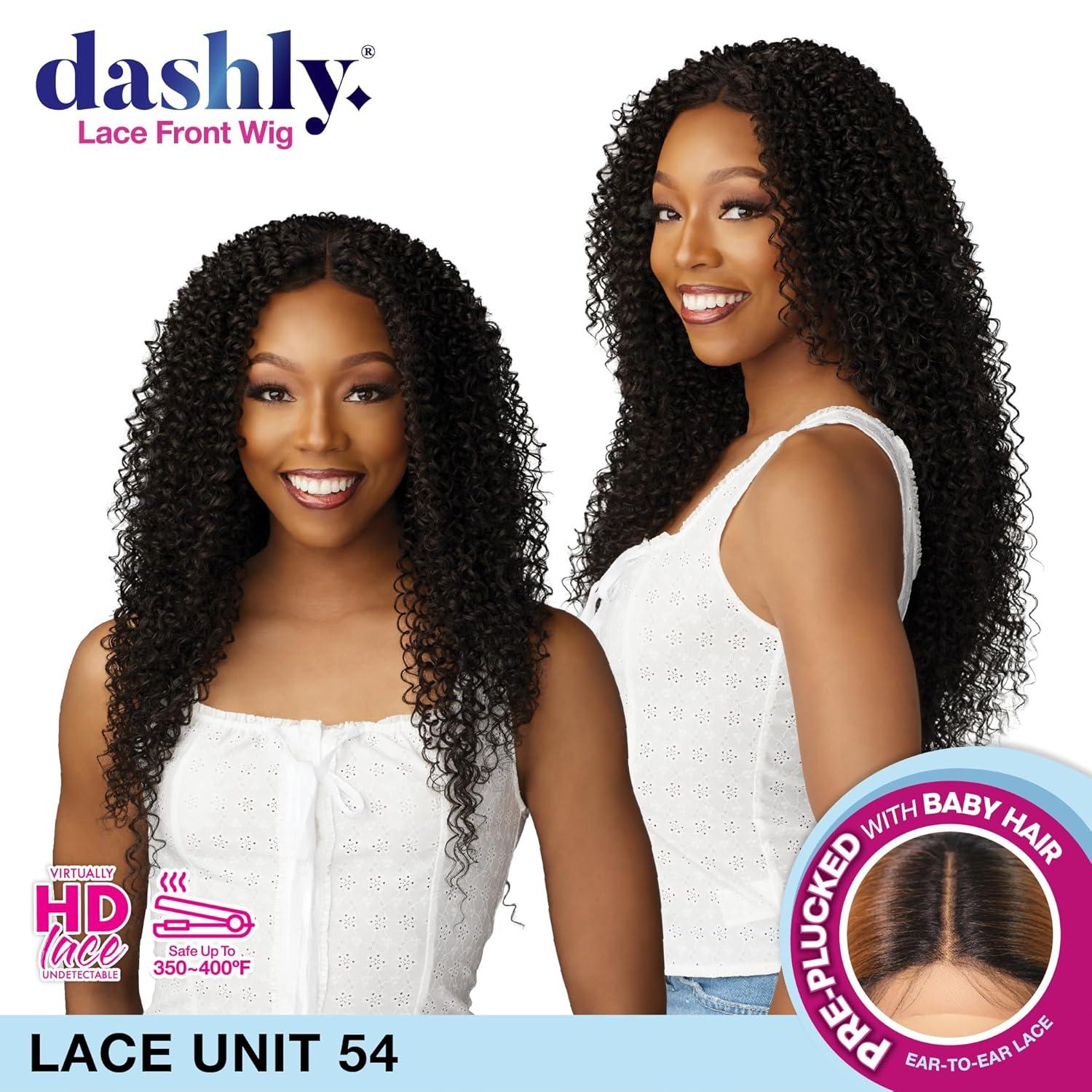 imageSensationnel Dashly Lace Front Wig Unit 54 Hand Tied Laceparting Ear to Ear Synthetic 1 JETBLACKTH27