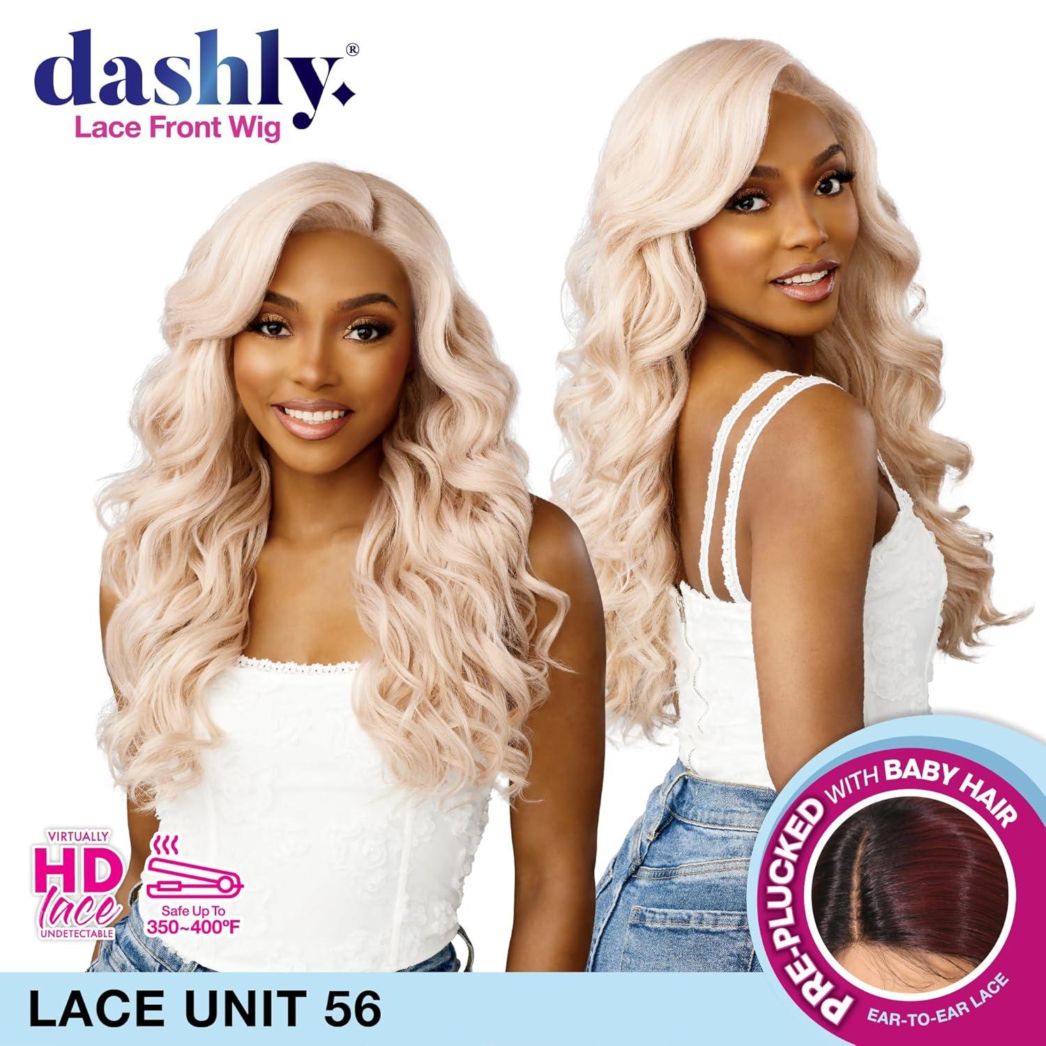 imageSensationnel Dashly Lace Front Wig Unit 56 Hand Tied Laceparting Ear to Ear Synthetic 1 JETBLACK1B OFFBLACK