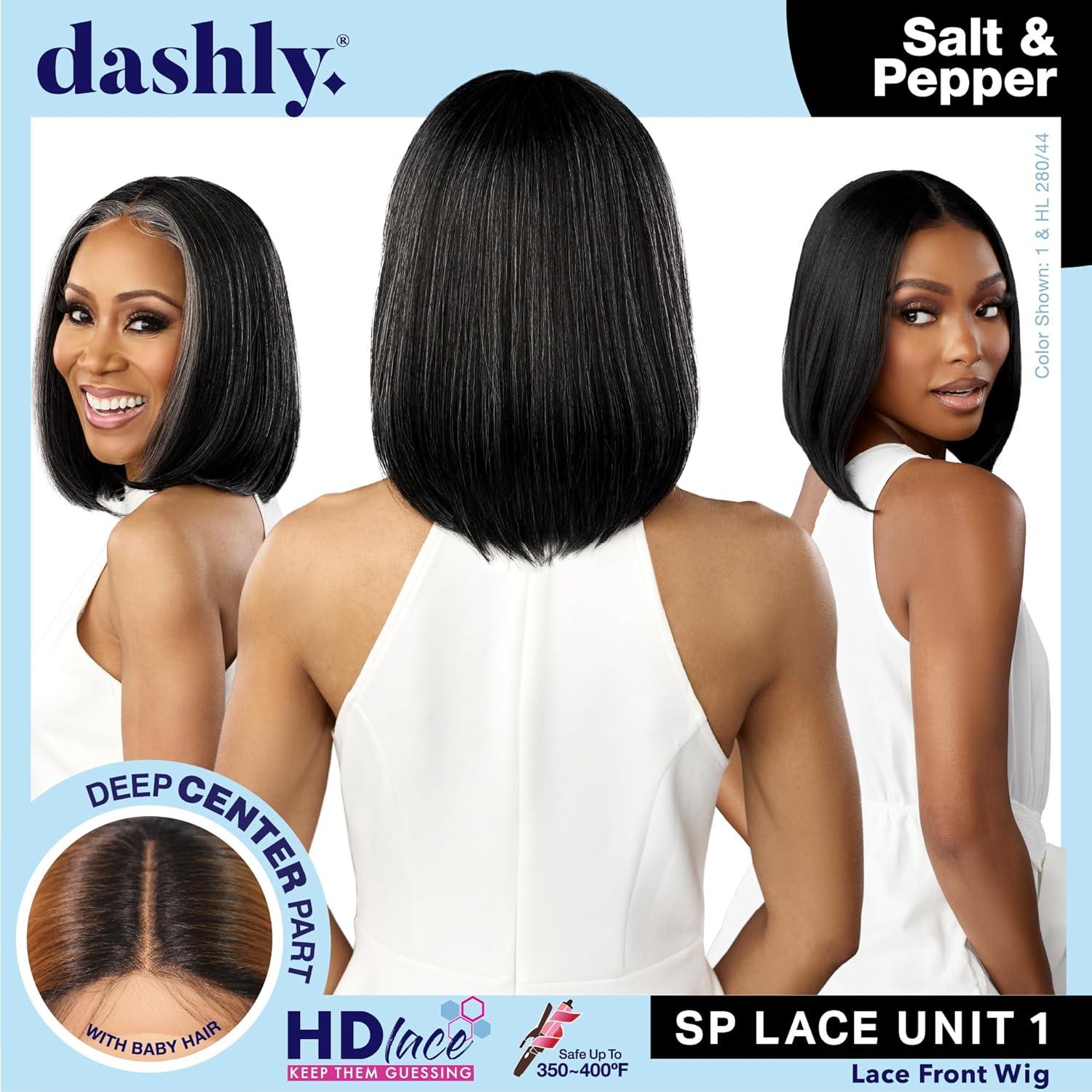 imageSensationnel Dashly Lace Saltandpepper Wig Sp Unit 1 Hand Tied Laceparting Ear to Ear Synthetic 1 JETBLACKFLAMBOYAGECHOCOLATE