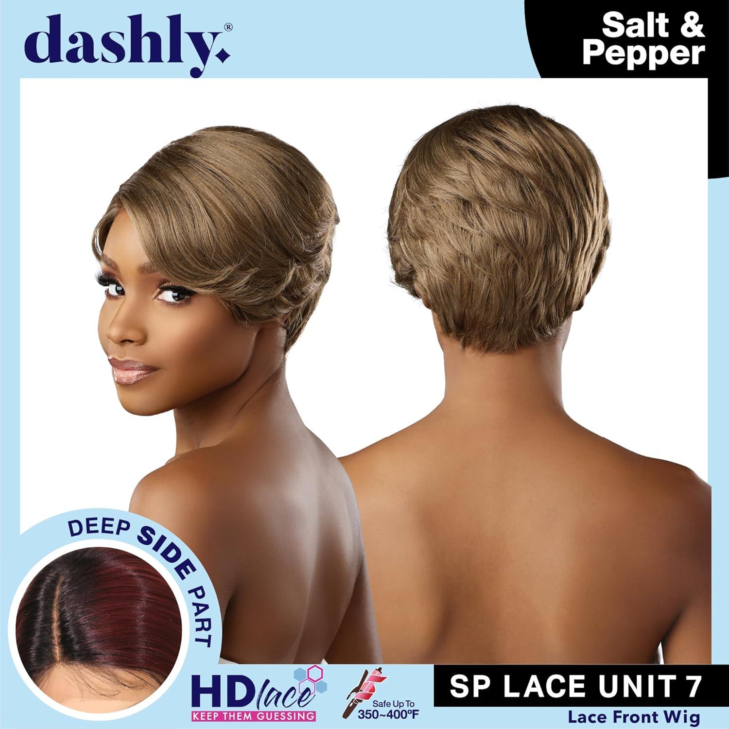 imageSensationnel Dashly Lace Saltandpepper Wig Sp Unit 7 Hand Tied Laceparting Ear to Ear Synthetic 1 JETBLACK1 JETBLACK
