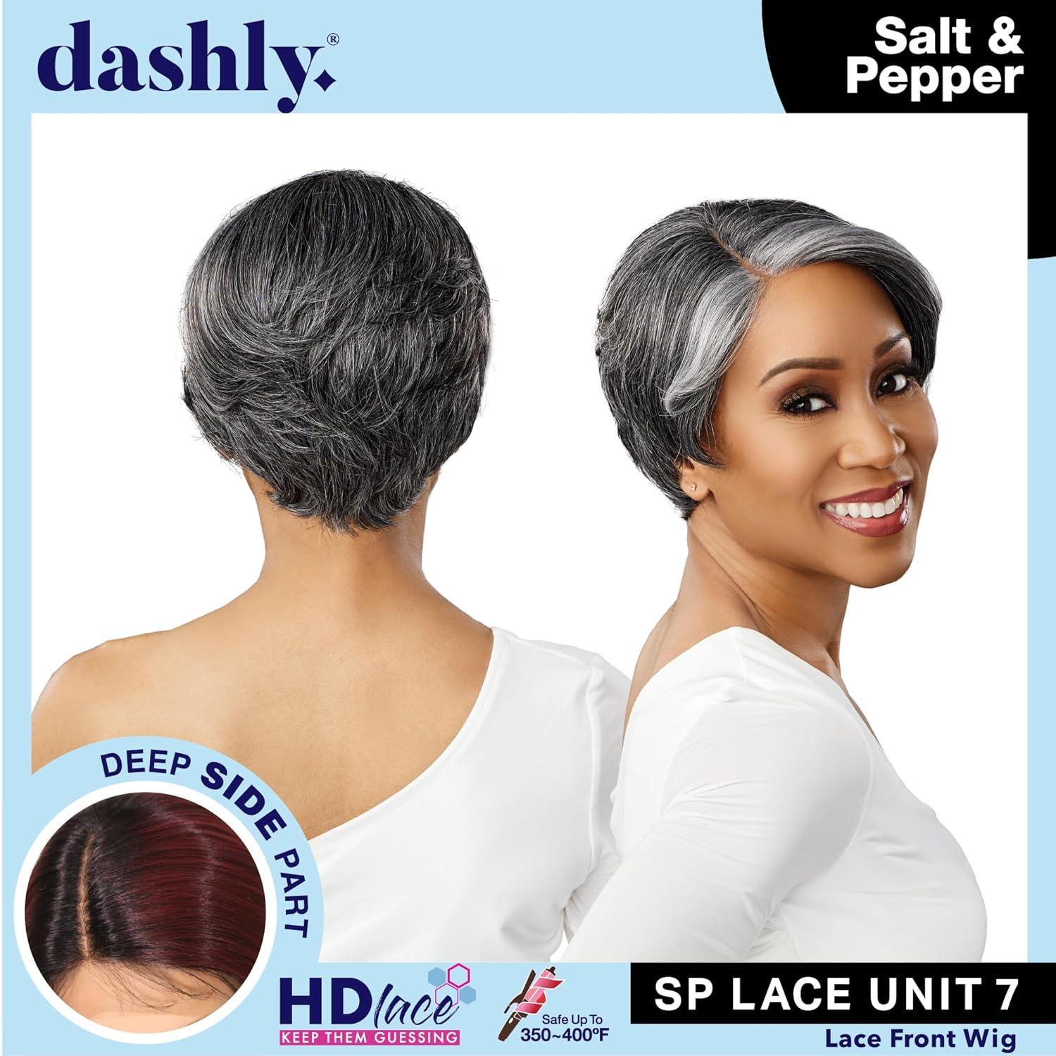 imageSensationnel Dashly Lace Saltandpepper Wig Sp Unit 7 Hand Tied Laceparting Ear to Ear Synthetic 1 JETBLACK1 JETBLACK