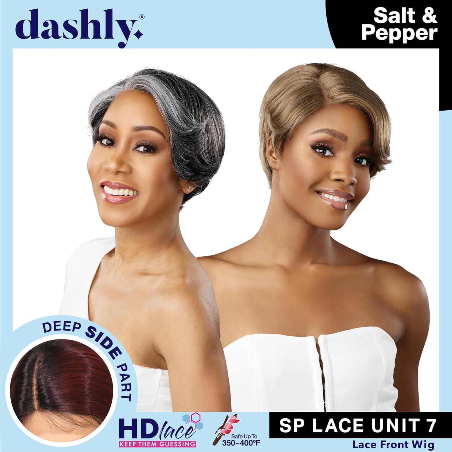imageSensationnel Dashly Lace Saltandpepper Wig Sp Unit 7 Hand Tied Laceparting Ear to Ear Synthetic 1 JETBLACK1 JETBLACK