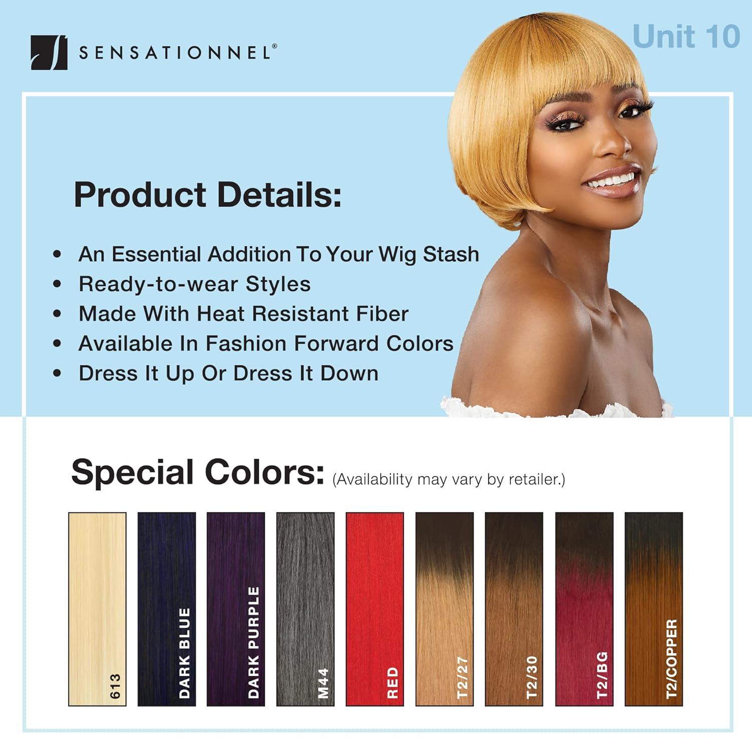 imageSensationnel Dashly Wig Unit 10 Non Lace Cap Ready to Wear Ear to Ear Lacepart Synthetic 1B OFFBLACKM44