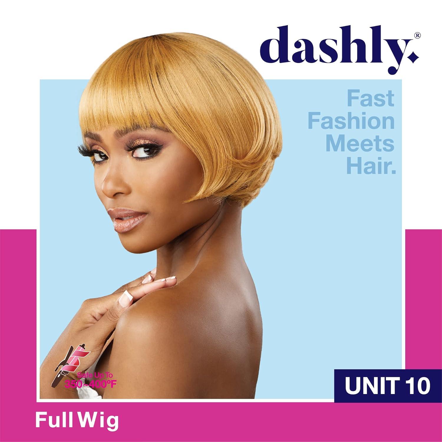 imageSensationnel Dashly Wig Unit 10 Non Lace Cap Ready to Wear Ear to Ear Lacepart Synthetic 1B OFFBLACKRED