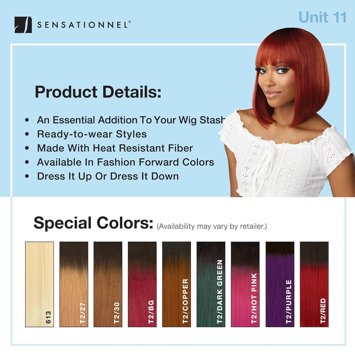 imageSensationnel Dashly Wig Unit 12 Non Lace Cap Ready to Wear Ear to Ear Lacepart Synthetic 1 JETBLACK2 DARKBROWN