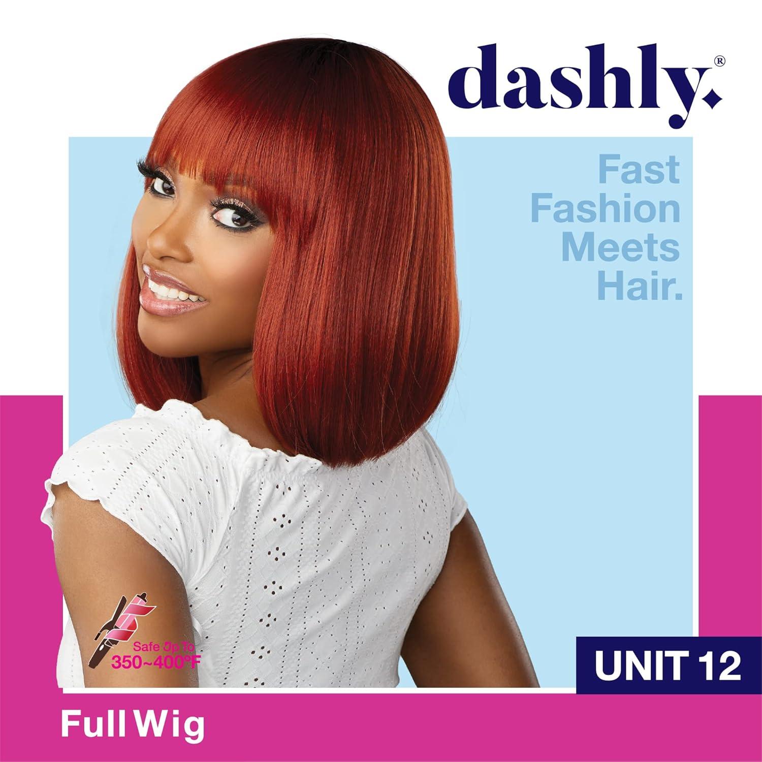 imageSensationnel Dashly Wig Unit 12 Non Lace Cap Ready to Wear Ear to Ear Lacepart Synthetic 1 JETBLACKT2RED