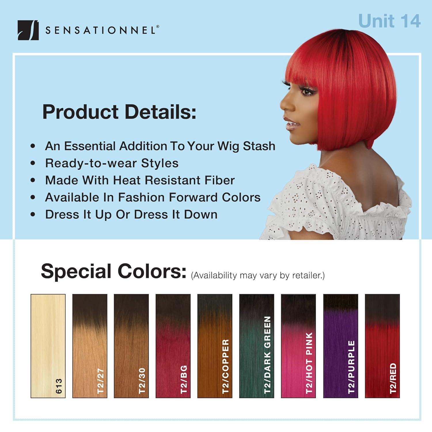 imageSensationnel Dashly Wig Unit 14 Non Lace Cap Ready to Wear Ear to Ear Lacepart Synthetic 1 JETBLACK1B OFFBLACK