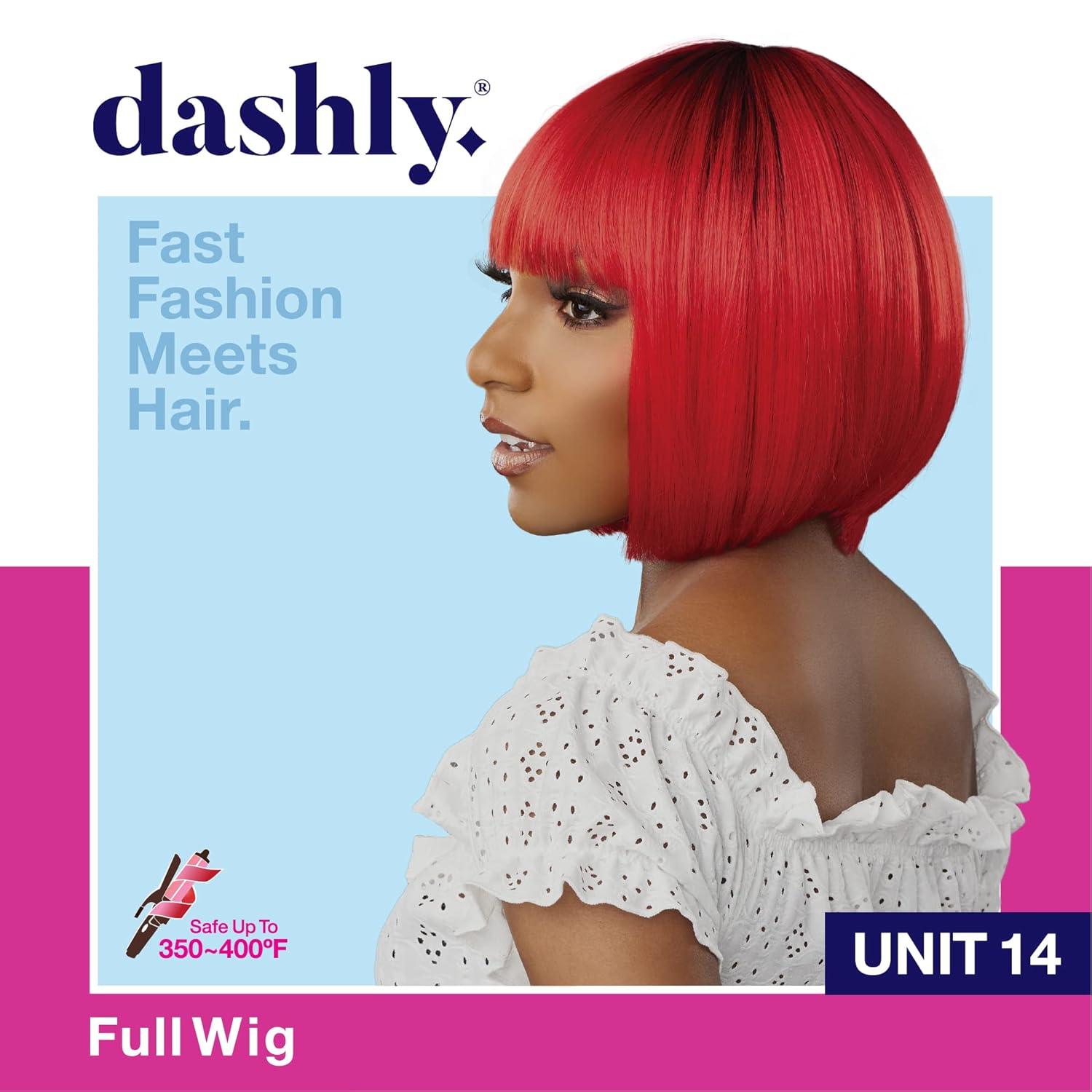 imageSensationnel Dashly Wig Unit 14 Non Lace Cap Ready to Wear Ear to Ear Lacepart Synthetic 1 JETBLACKT2RED