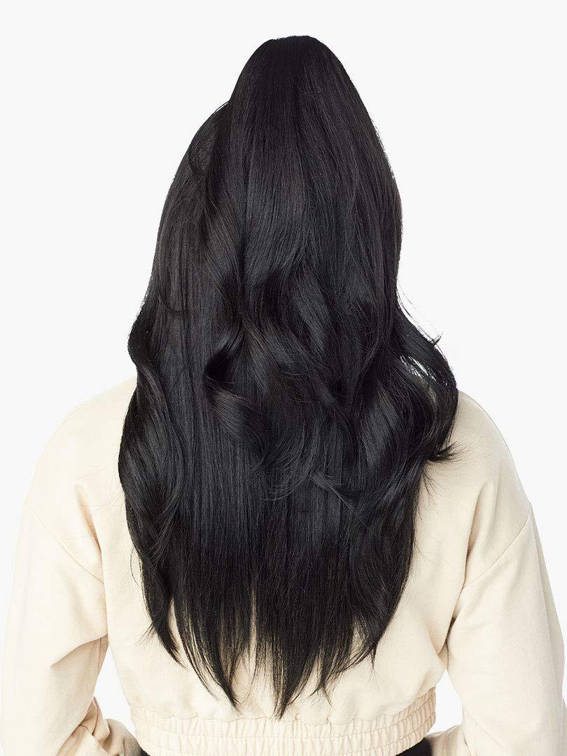imageSensationnel Instant Updown Halfwig Pony Iud 1 4 Style in 1 Half Wig And Pony Drawstring 1 JETBLACKT2COPPER