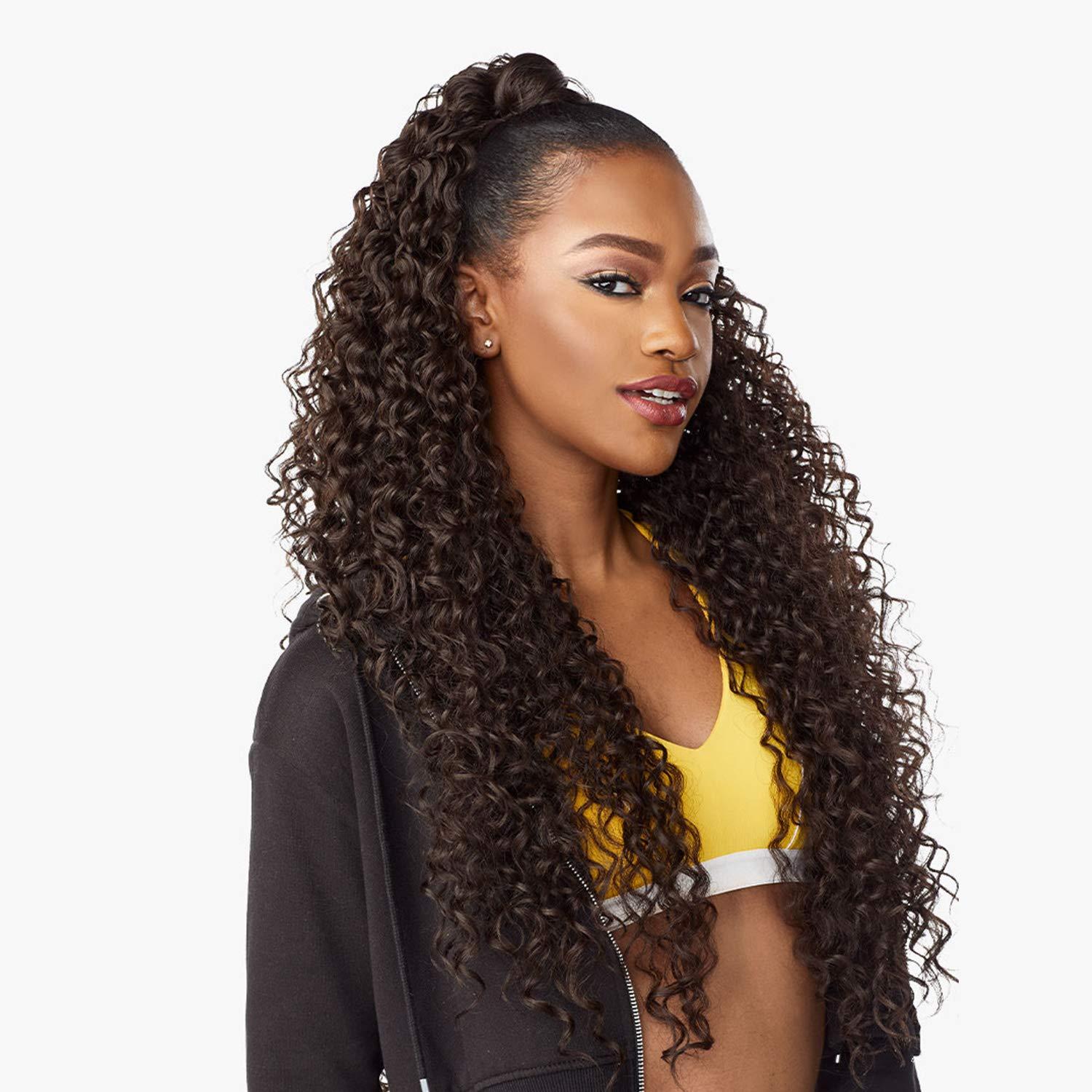 imageSensationnel Instant Updown Halfwig Pony Iud 10 4 Style in 1 Half Wig And Pony Drawstring 1 JETBLACK2 DARKBROWN