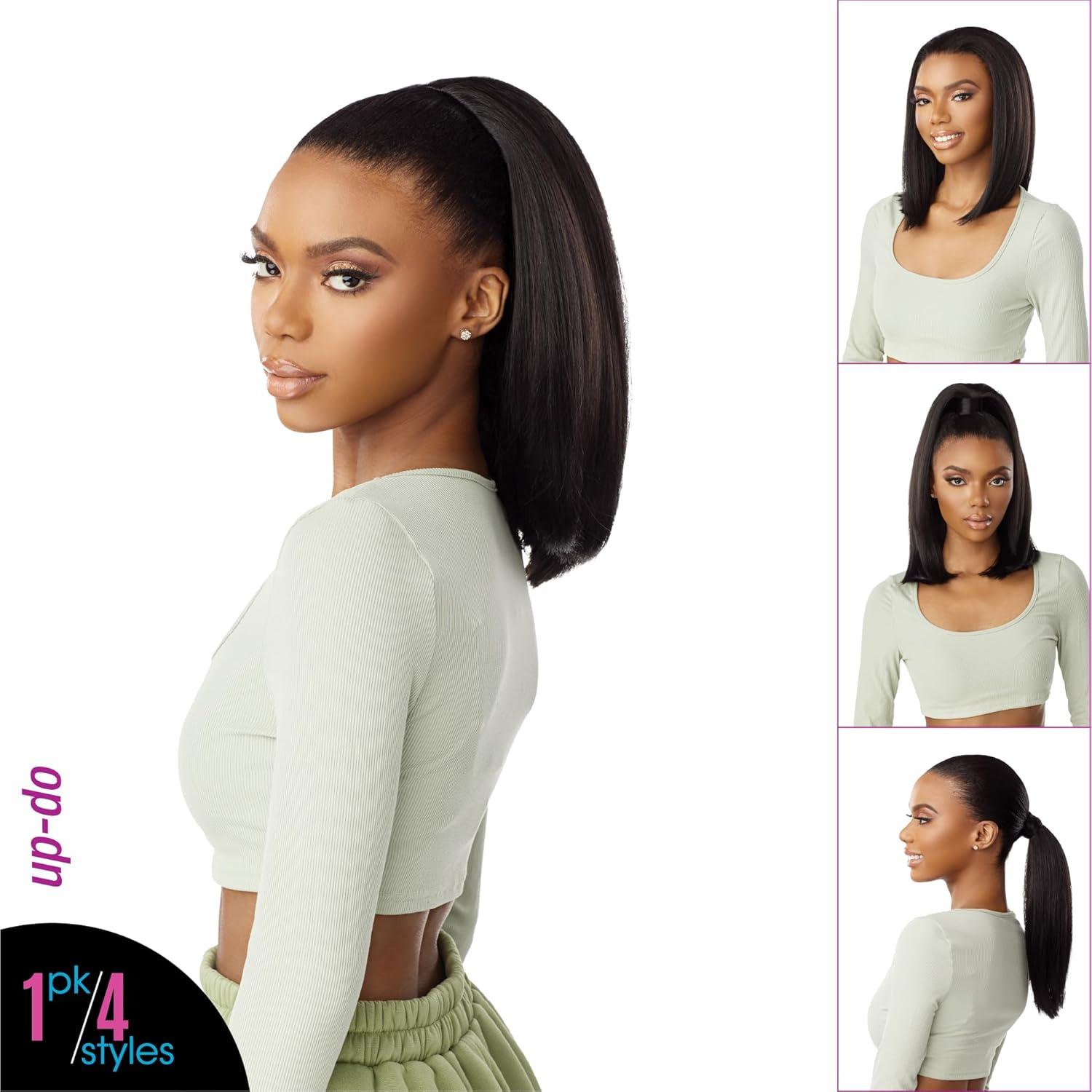 imageSensationnel Instant Updown Halfwig Pony Iud 19 4 Style in 1 Half Wig And Pony Drawstring 1 JETBLACK1B OFFBLACK