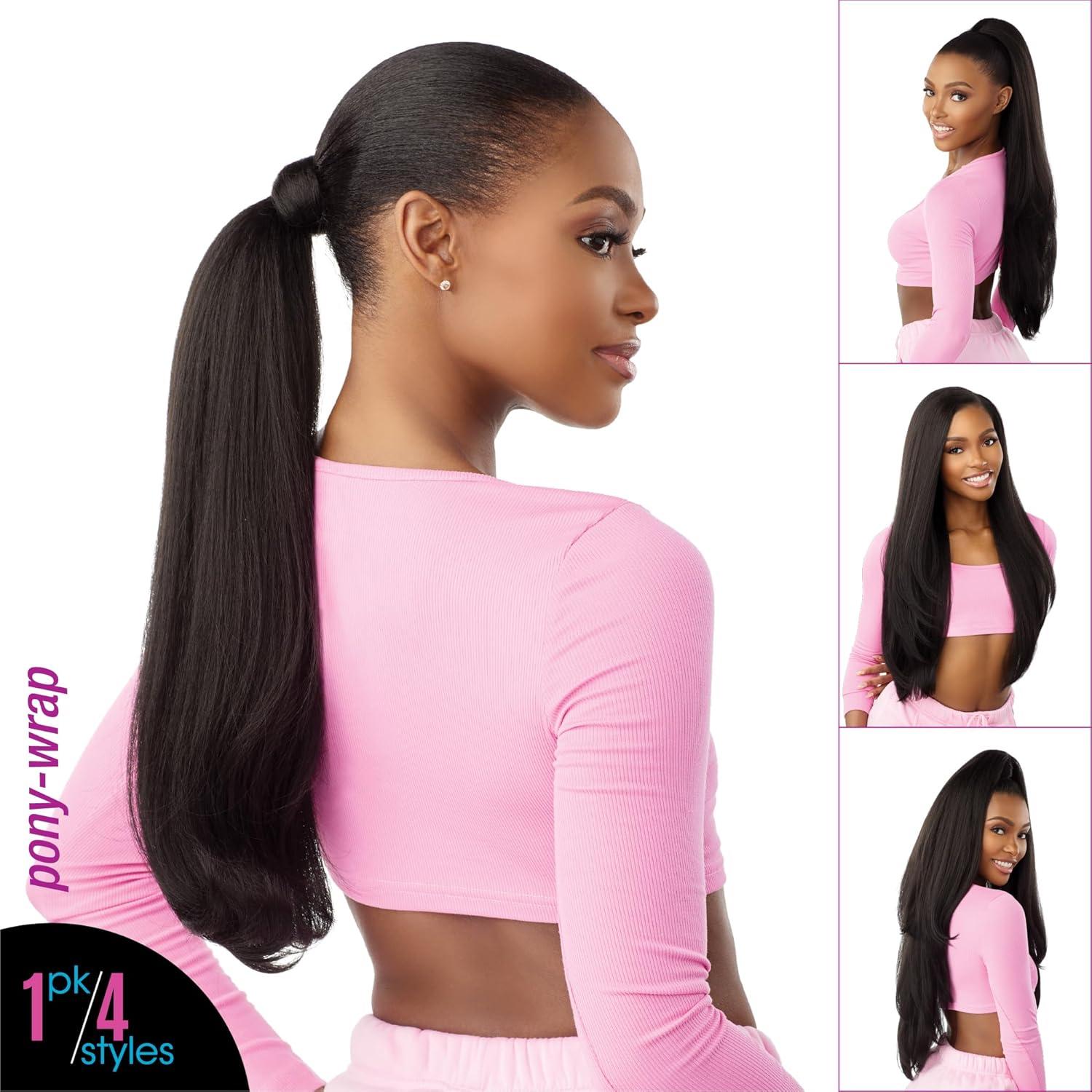 imageSensationnel Instant Updown Halfwig Pony Iud 21 4 Style in 1 Half Wig And Pony Drawstring 1 JETBLACKBALAYAGEGOLD