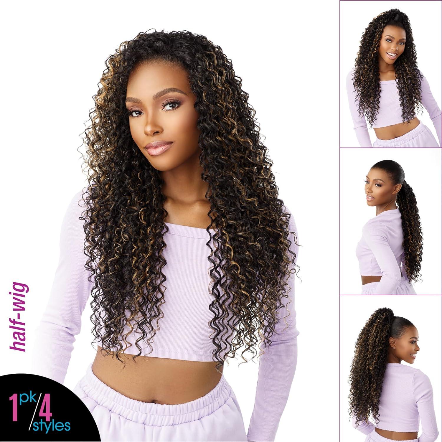 imageSensationnel Instant Updown Halfwig Pony Iud 22 4 Style in 1 Half Wig And Pony Drawstring 1 JETBLACKTH227