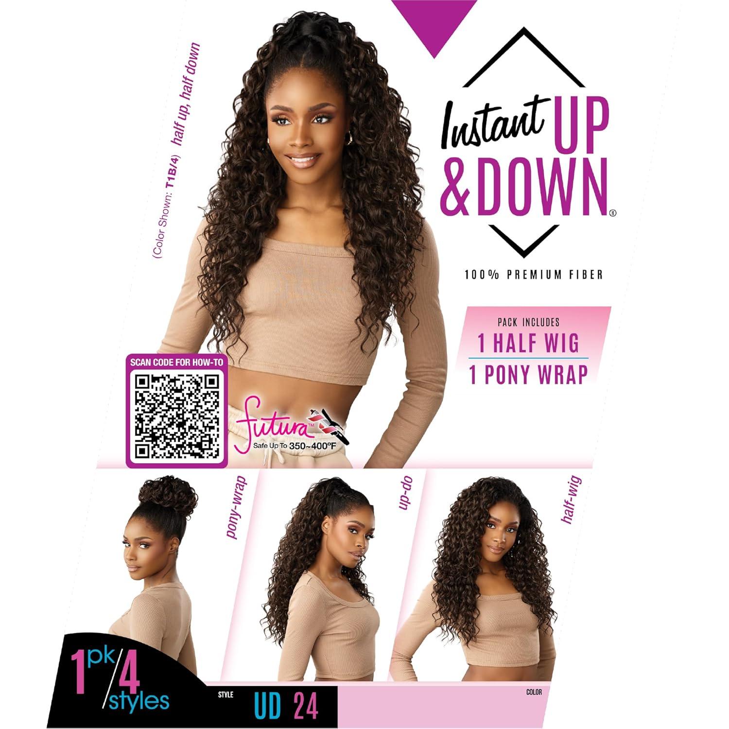 imageSensationnel Instant Updown Halfwig Pony Iud 24 4 Style in 1 Half Wig And Pony Drawstring 1 JETBLACKTH227