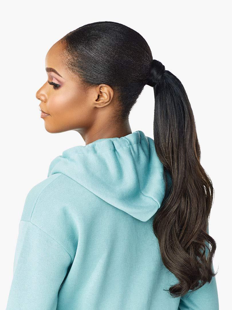 imageSensationnel Instant Updown Halfwig Pony Iud 6 4 Style in 1 Half Wig And Pony Drawstring T2COPPER1 Jet Black 1B Off Black 2 Dark Brown 4 Med Brown T2BG T2COPPER