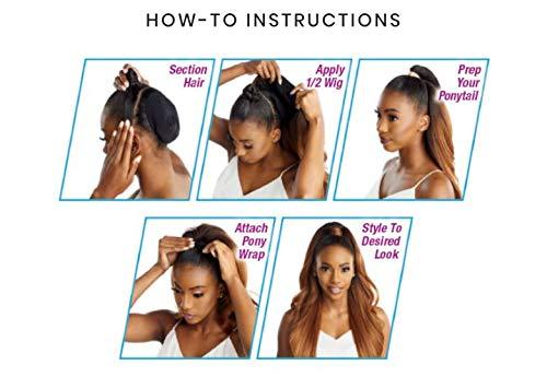imageSensationnel Instant Updown Halfwig Pony Iud 6 4 Style in 1 Half Wig And Pony Drawstring T2COPPER1B OFFBLACK