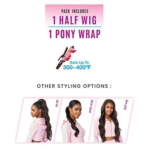 imageSensationnel Instant Updown Halfwig Pony Iud 6 4 Style in 1 Half Wig And Pony Drawstring T2COPPER2 DARKBROWN