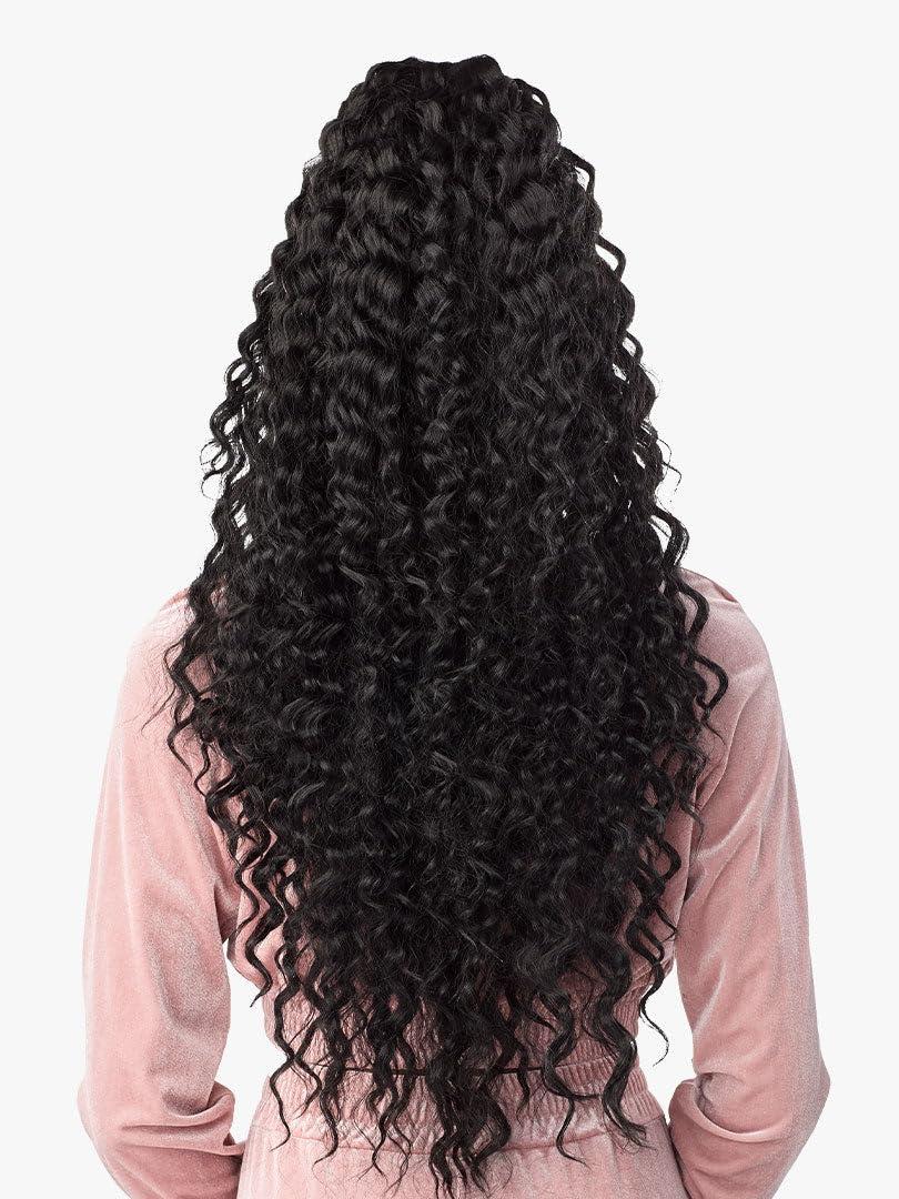 imageSensationnel Instant Updown Halfwig Pony Unit 12 4 Style in 1 Half Wig and Pony Wrap 1 JETBLACKT1B4