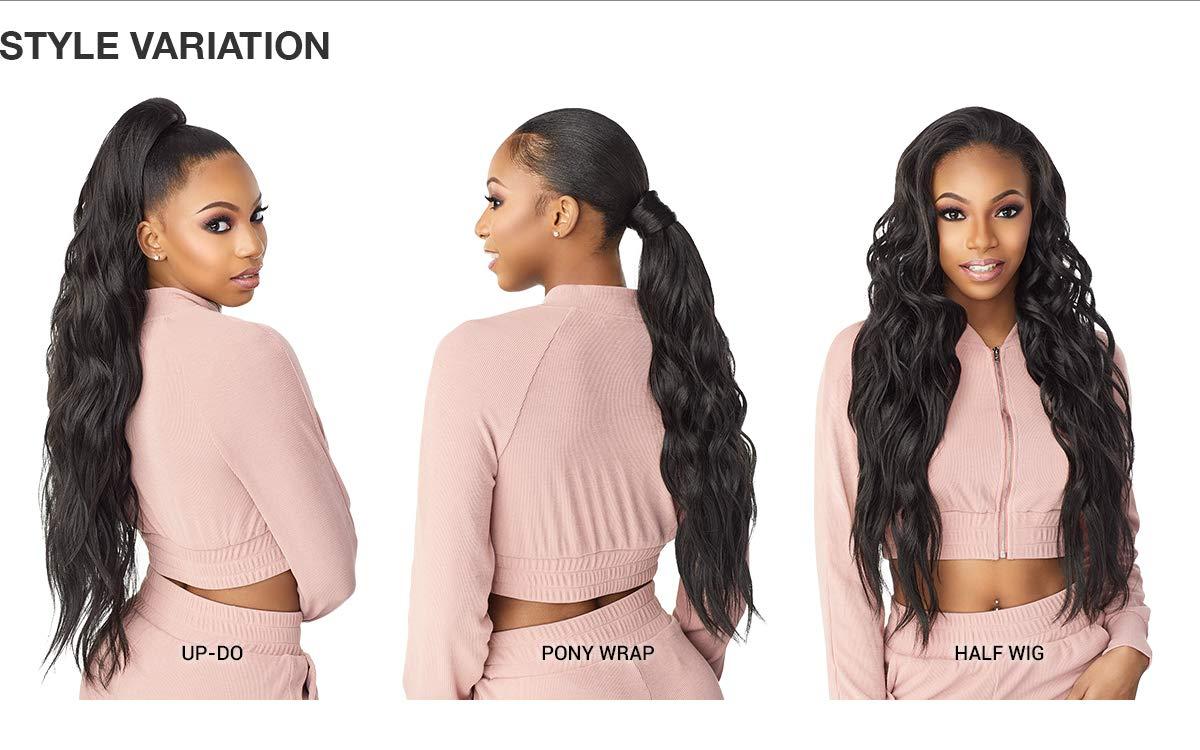 imageSensationnel Instant Updown Halfwig Pony Unit 5 4 Style in 1 Half Wig and Pony Wrap 4 MEDBROWNT230