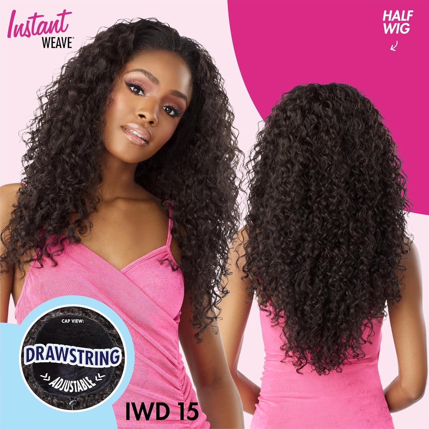imageSensationnel Instant Weave Half Wig 15 Synthetic Blendwig Adjustable Drawstring for Seamless Hair Blending 1 JETBLACKTH230
