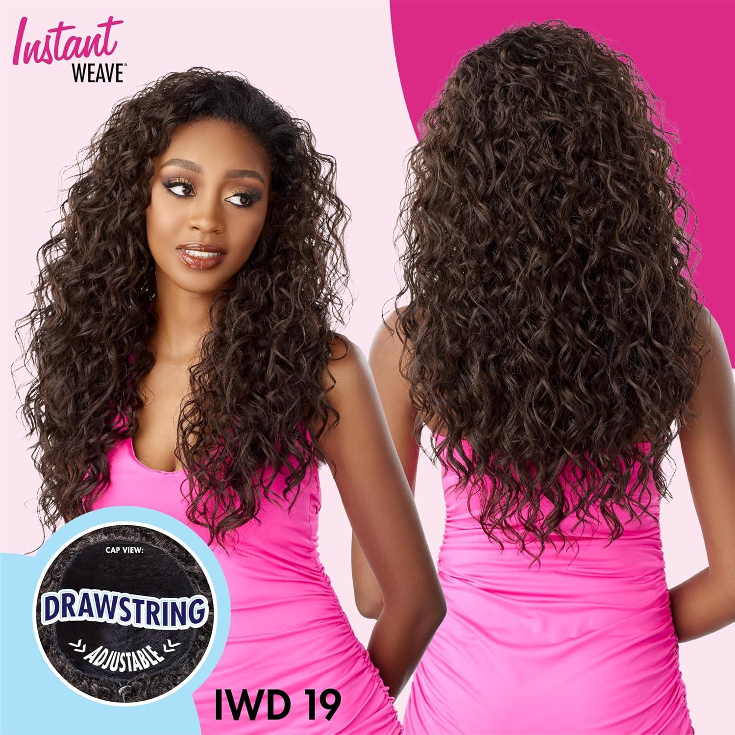 imageSensationnel Instant Weave Half Wig 19 Synthetic Blendwig Adjustable Drawstring for Seamless Hair Blending 1 JETBLACKTH227