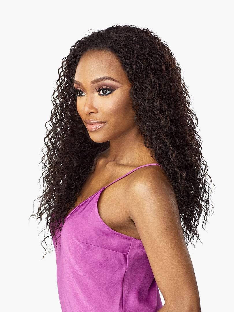 imageSensationnel Instant Weave Half Wig 2 Synthetic Blendwig Adjustable Drawstring for Seamless Hair Blending 1 JETBLACK1 JETBLACK