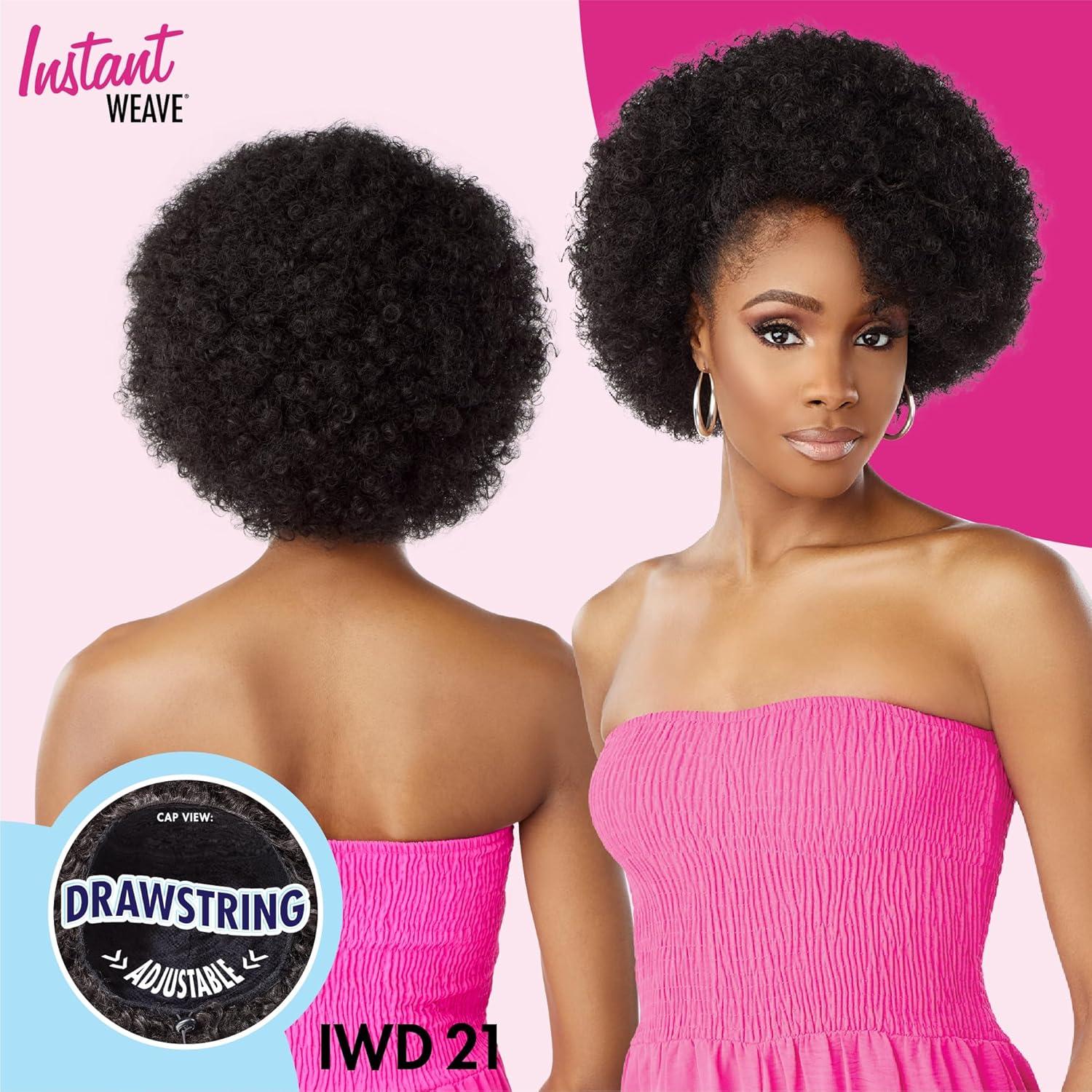 imageSensationnel Instant Weave Half Wig 21 Synthetic Blendwig Adjustable Drawstring for Seamless Hair Blending 1 JETBLACKT1B4