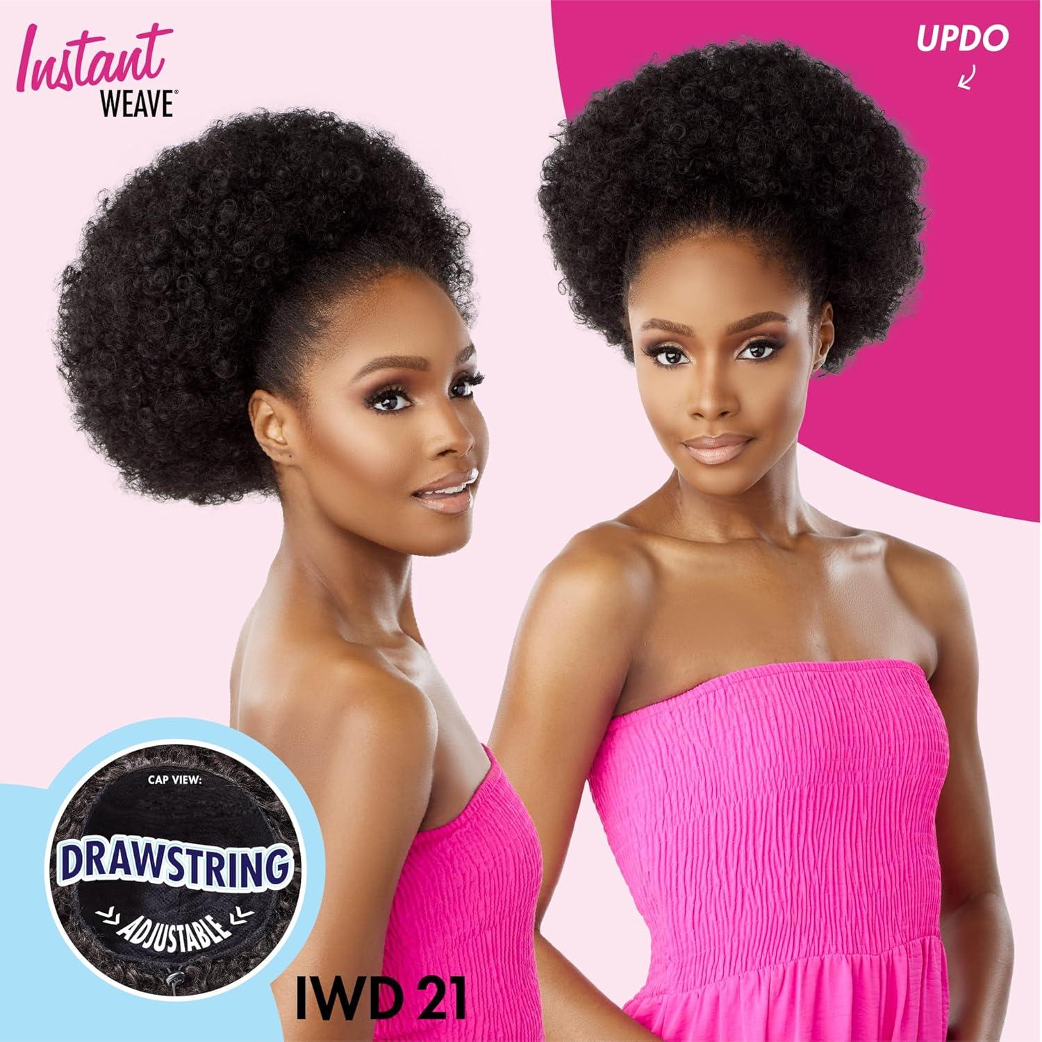 imageSensationnel Instant Weave Half Wig 21 Synthetic Blendwig Adjustable Drawstring for Seamless Hair Blending 1 JETBLACKT227