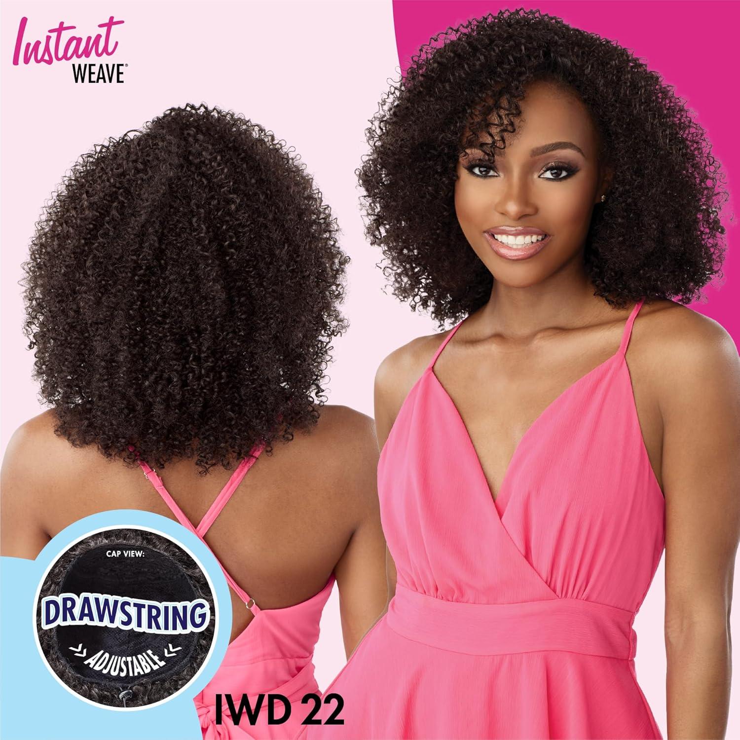 imageSensationnel Instant Weave Half Wig 22 Synthetic Blendwig Adjustable Drawstring for Seamless Hair Blending 1 JETBLACKTH227