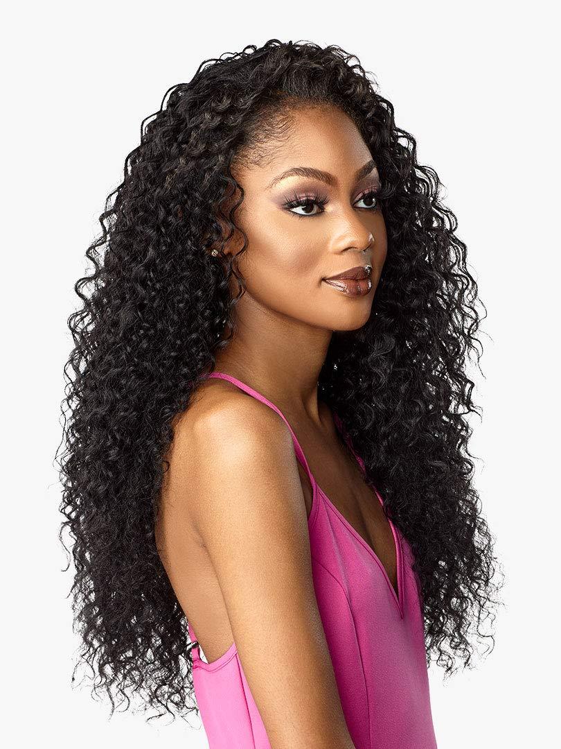 imageSensationnel Instant Weave Half Wig 5 Synthetic Blendwig Adjustable Drawstring for Seamless Hair Blending 1 JETBLACK1 JETBLACK