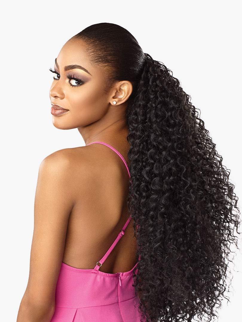 imageSensationnel Instant Weave Half Wig 5 Synthetic Blendwig Adjustable Drawstring for Seamless Hair Blending 1 JETBLACK1 JETBLACK