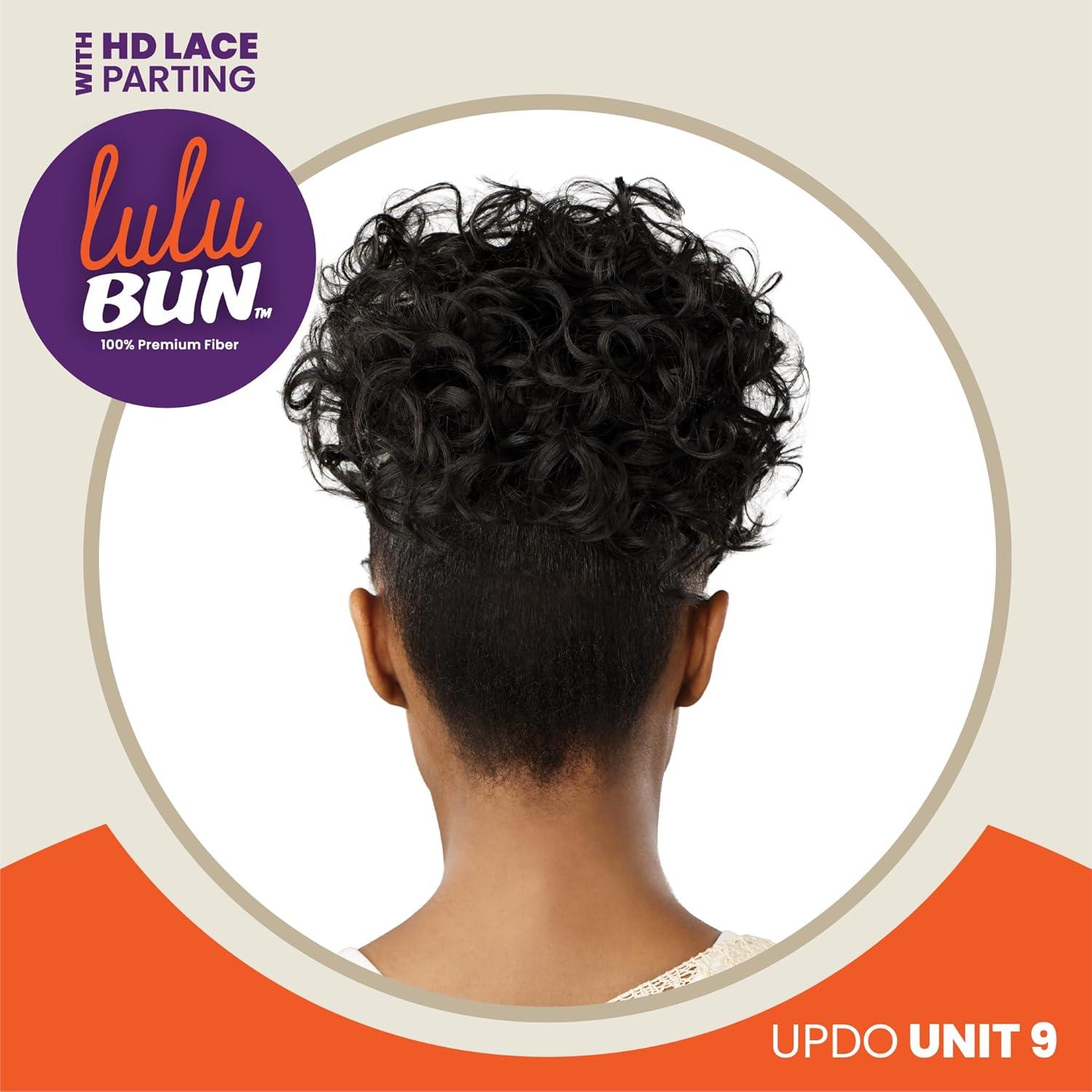 imageSensationnel Lulu Bun Updo Hairextensions Unit 9 Synthetic 3x35 HD Lace Parting Quick and Easy Wear Hair Wig Piece 1 JETBLACK1 JETBLACK