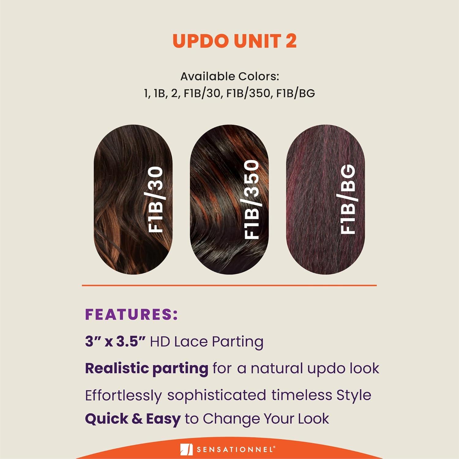 imageSensationnel Lulu bun updo hairextensions unit 1 synthetic 3x35 hd lace parting quick and easy wear drawstring cap hair wig piece 1 JETBLACKF1B30