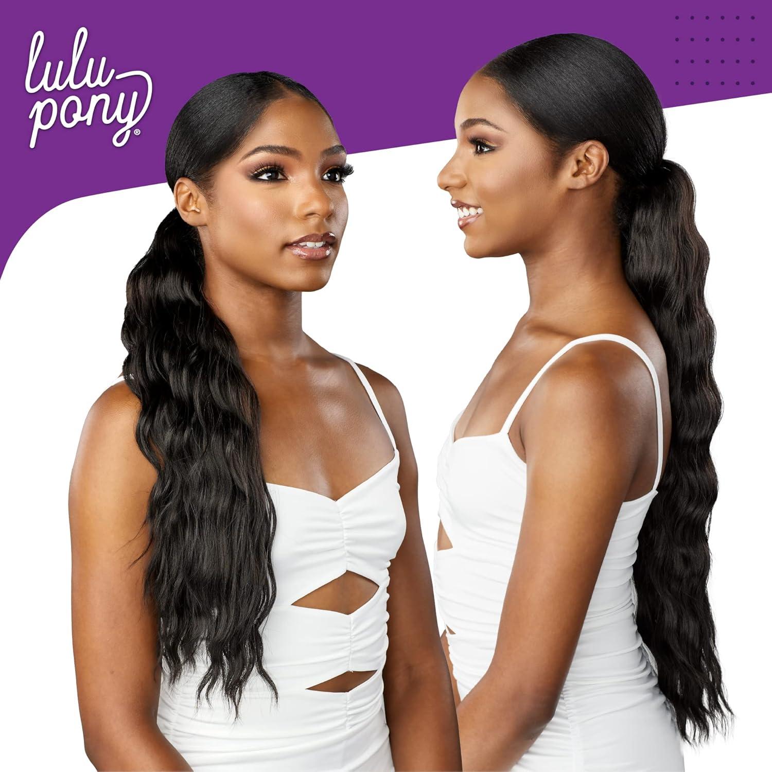 imageSensationnel Lulu pony tail drawstring bisi high heat synthetic yaki ponytail or up do hair wig piece 1 JETBLACK1B OFFBLACK