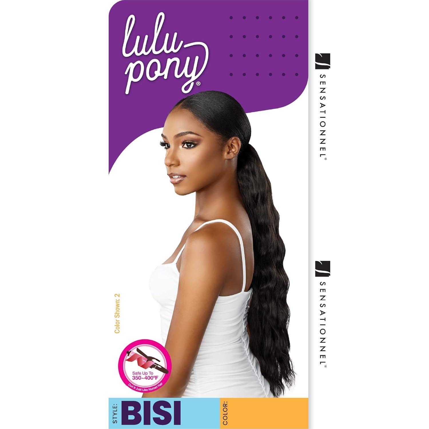 imageSensationnel Lulu pony tail drawstring bisi high heat synthetic yaki ponytail or up do hair wig piece 1 JETBLACKF1B30