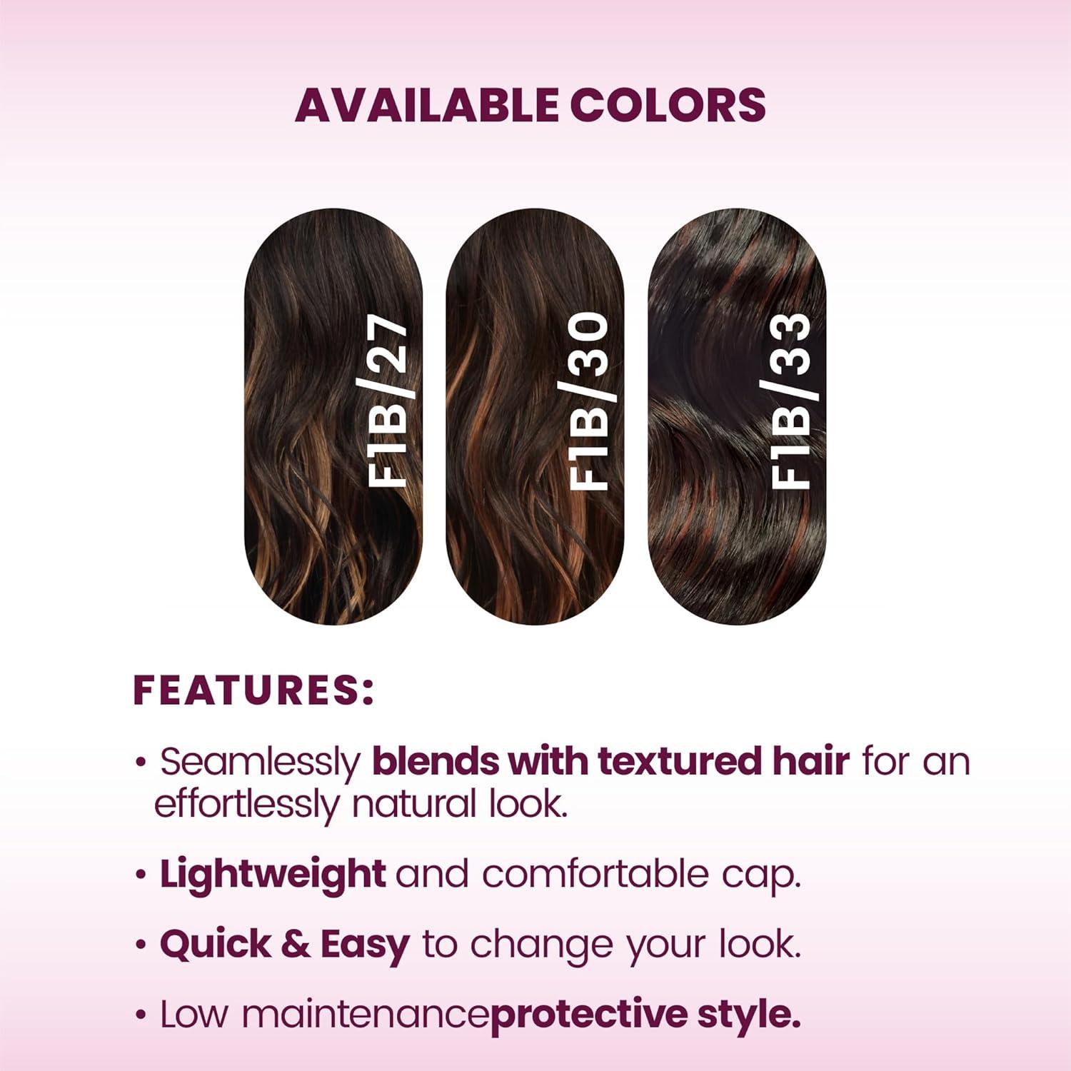 imageSensationnel LuluBun Updo Hairextensions Space Buns Unit 1 Synthetic Drawstring Cap Quick and Easy Wear Hair Wig Piece 1 JETBLACKF1B30