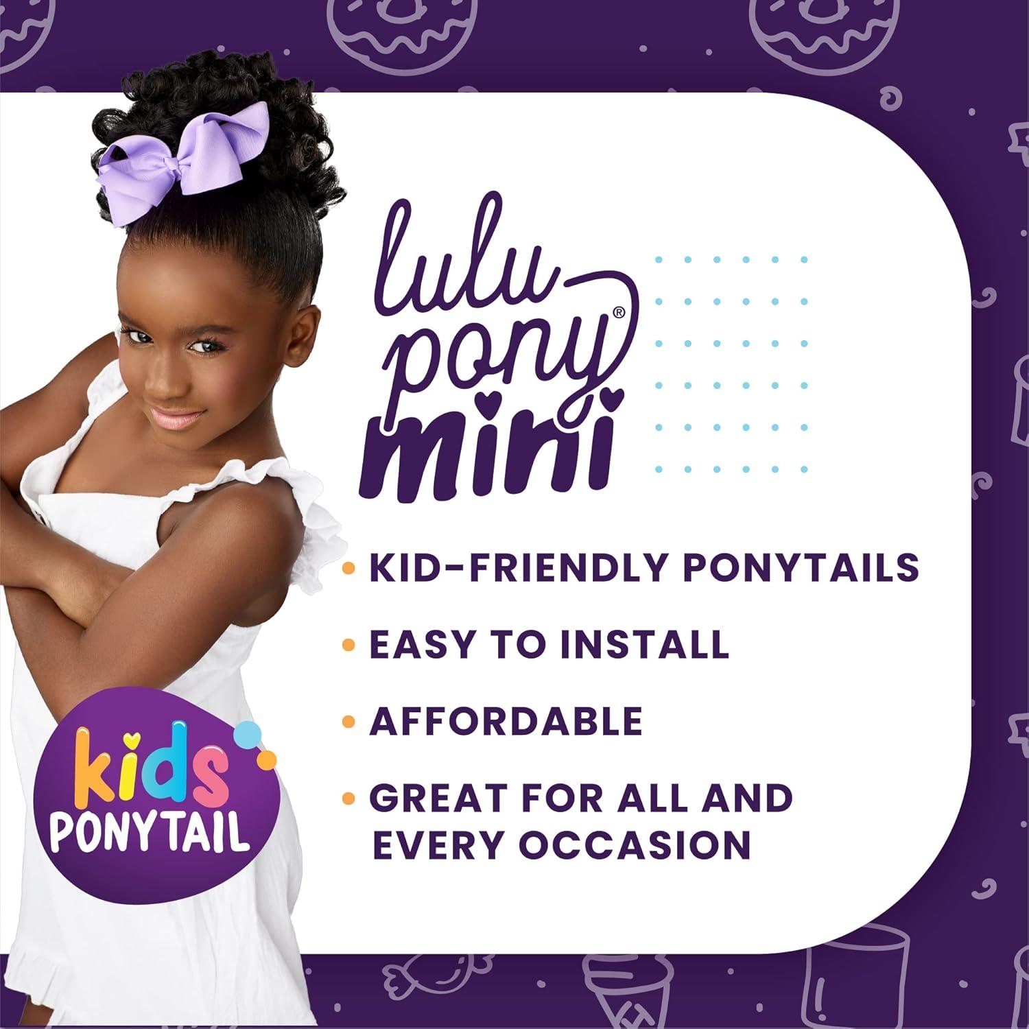 imageSensationnel Lulupony mini lollipop ponytail drawstring for kids synthetic pony up do wig piece 1 JETBLACKT230