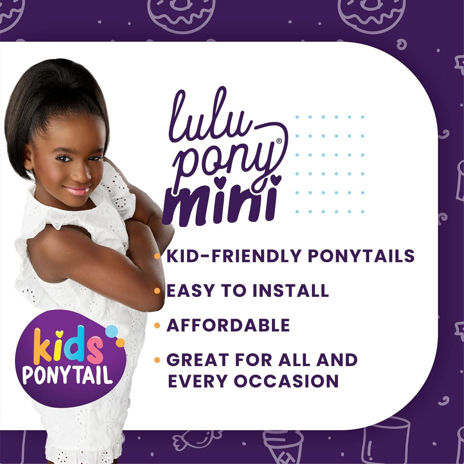 imageSensationnel Lulupony mini marshmallow ponytail drawstring for kids synthetic pony up do wig piece 1 JETBLACKT227