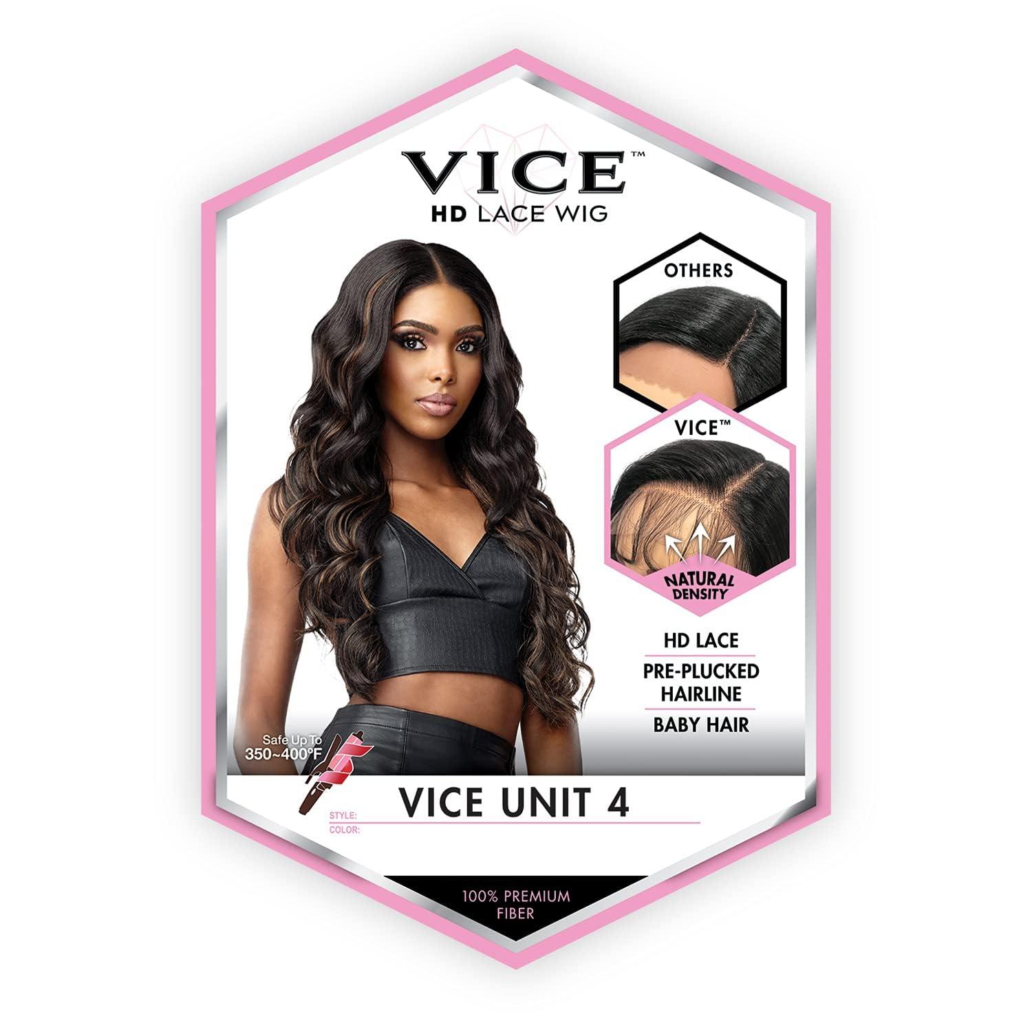 imageSensationnel Vice Lace Front Wigs Unit 4 5 Inch Deep Part Synthetic Preplucked Hairline CH30CH30