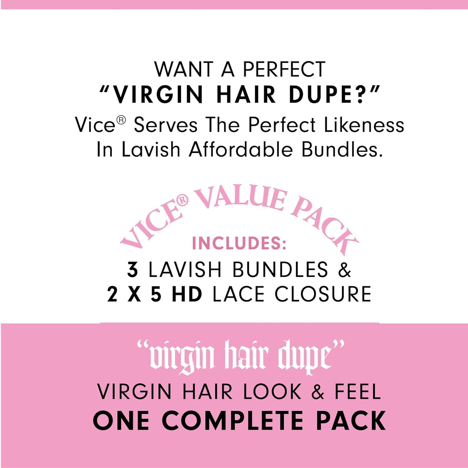 imageSensationnel Vice bundles multi weaving boho curl synthetic virgin hair dupe bundle hair layered with 2x5 Lace Closure 14 16 18 Inch 613 BLONDEBALAYAGEBLONDE