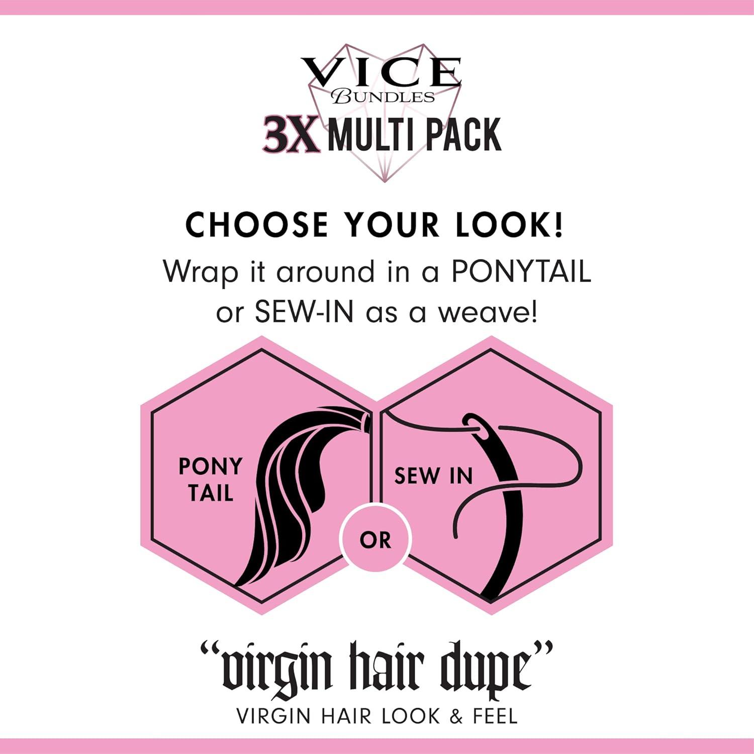 imageSensationnel Vice bundles multi weaving boho curl synthetic virgin hair dupe bundle hair layered with 2x5 Lace Closure 14 16 18 Inch 613 BLONDET227