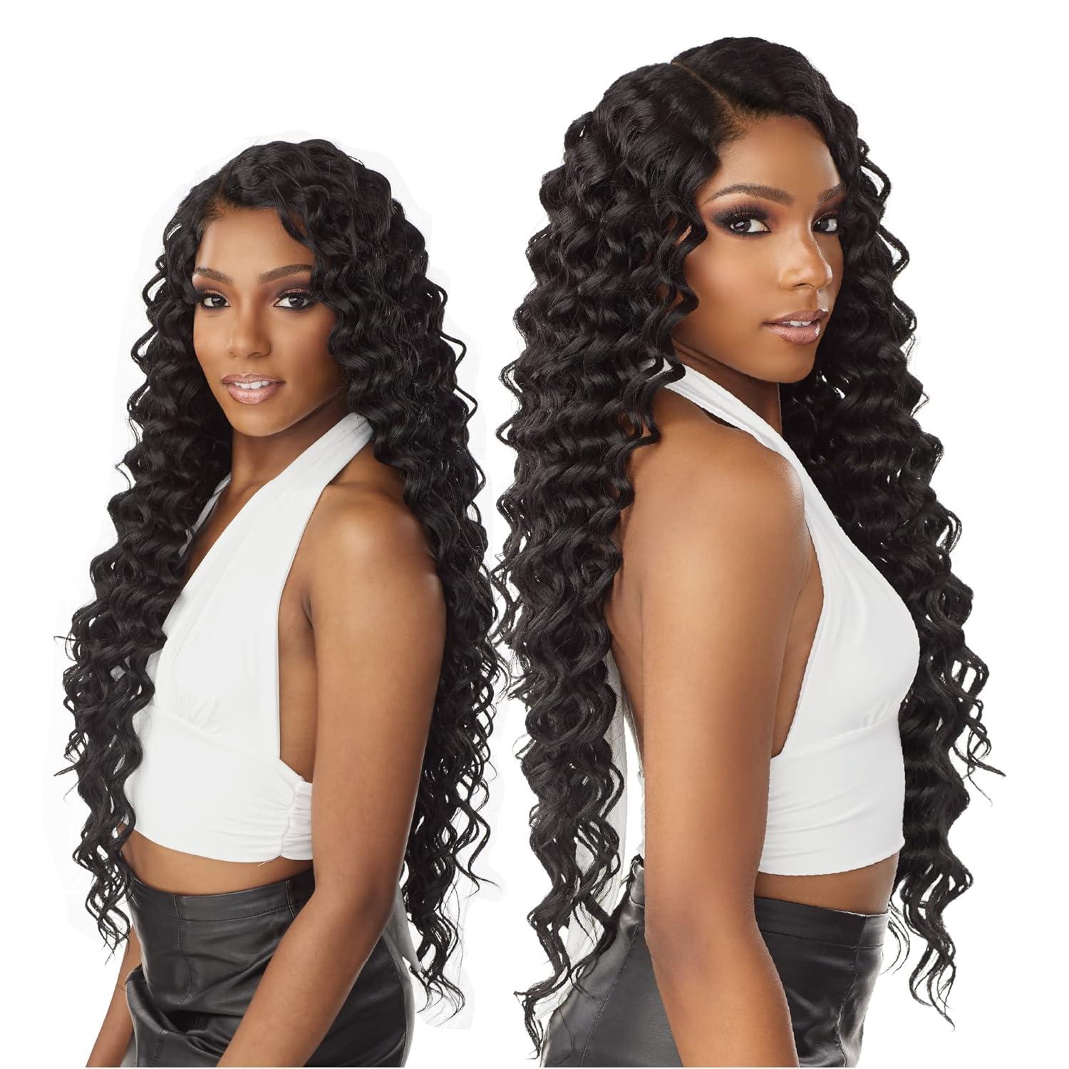 imageSensationnel Vice bundles multi weaving deep twist synthetic virgin hair dupe bundle hair layered with 2x5 Lace Closure 14 16 18 Inch BALAYAGEBLONDEBALAYAGEAUBURN