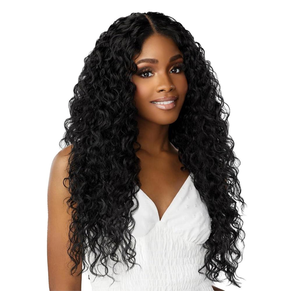 imageSensationnel Dashly Lace Front Wig Unit 39 Hand Tied Laceparting Ear to Ear Synthetic 1 JETBLACKCH30